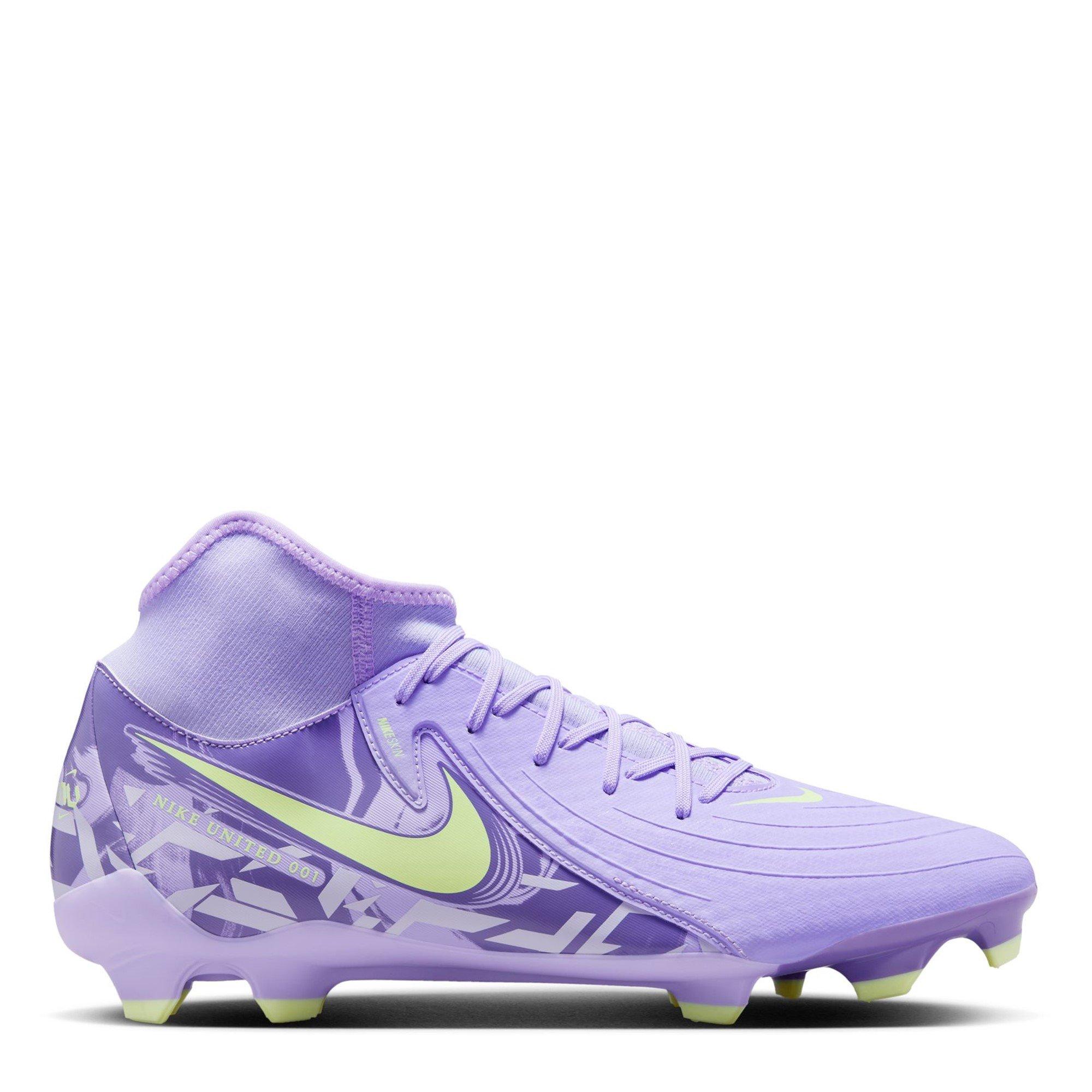 Nike Men's Purple/Volt Phantom Luna Ii Academy Firm Ground Football Boots - 10 (45)