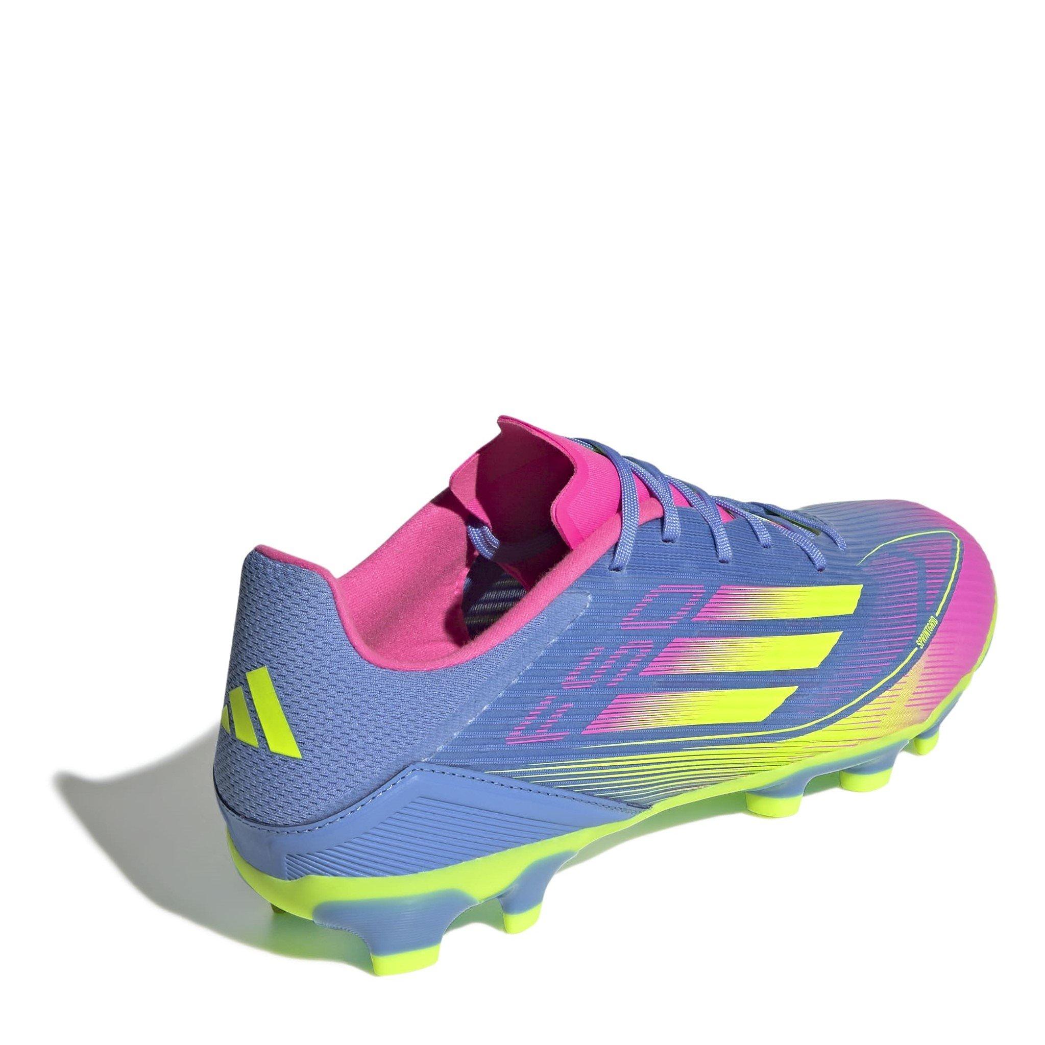 Blue Fusion/Lcd - adidas - Adults F50 League Firm Ground Football Boots - 4