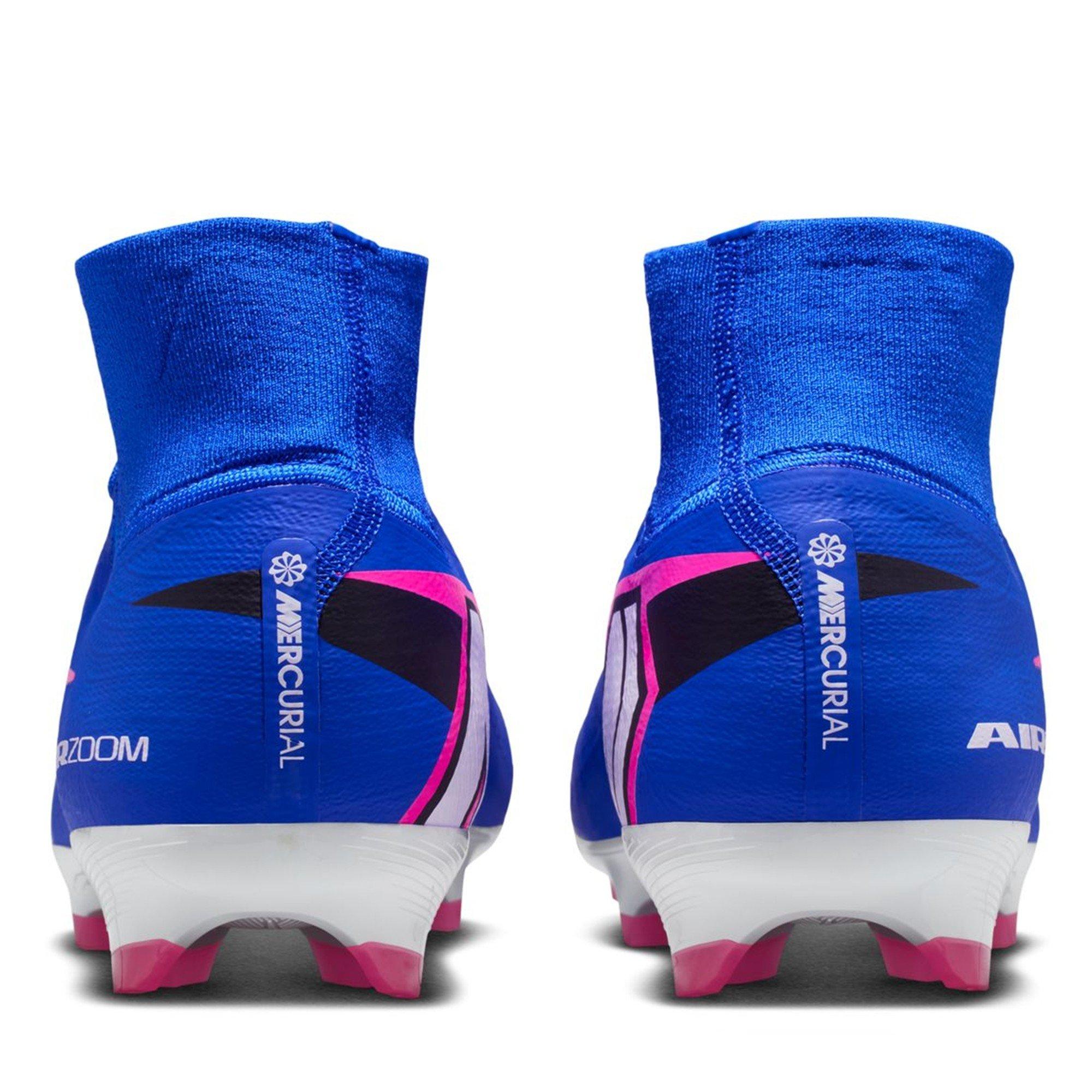 Blu/Bianco/Rosa - Nike - Zoom Mercurial Superfly 10 Pro Adults Firm Ground Football Boots - 5