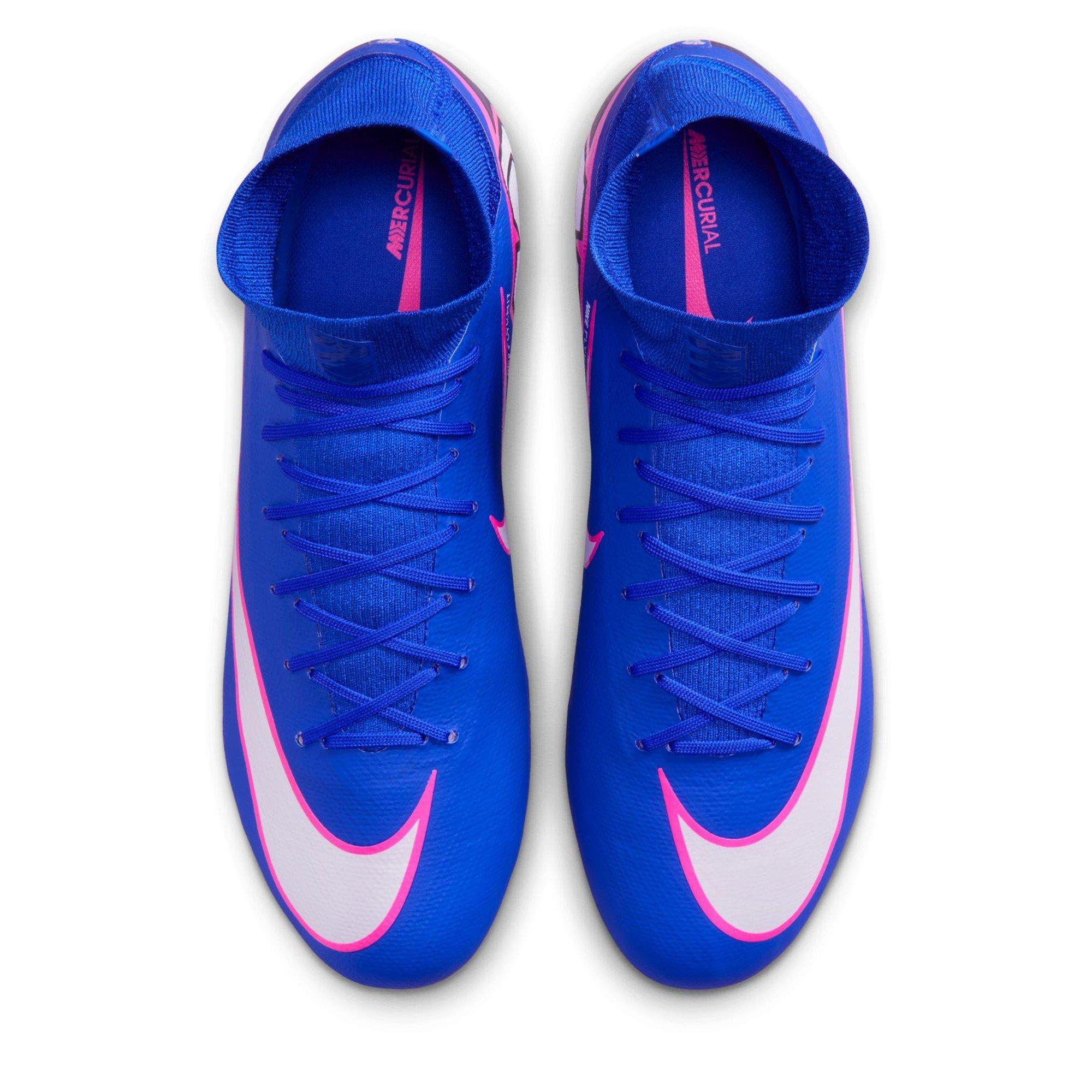 Blu/Bianco/Rosa - Nike - Zoom Mercurial Superfly 10 Pro Adults Firm Ground Football Boots - 6