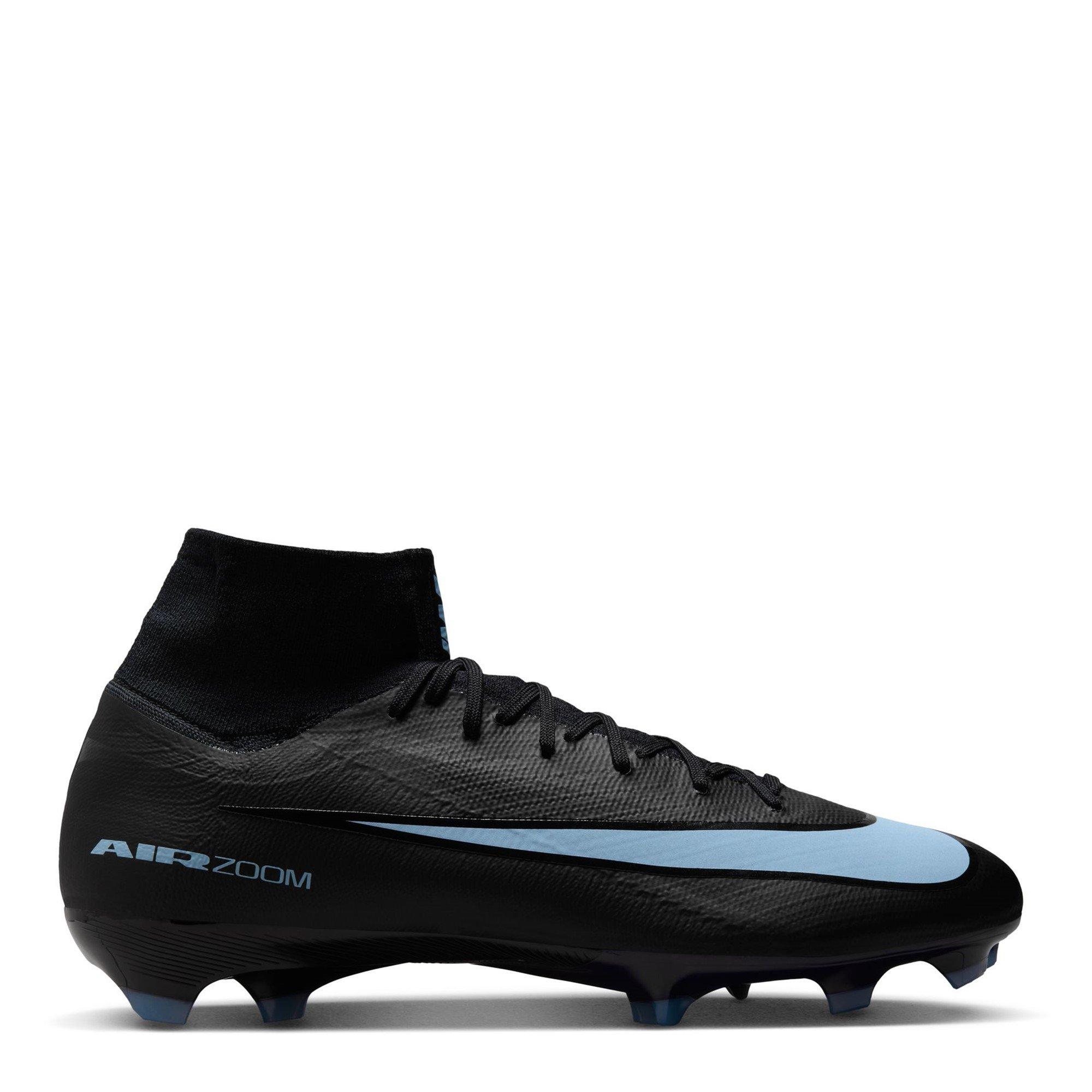 Nike Men's Zoom Mercurial Superfly 10 Pro Adults Firm Ground Football Boots - Black/Blue - 11.5 (47)