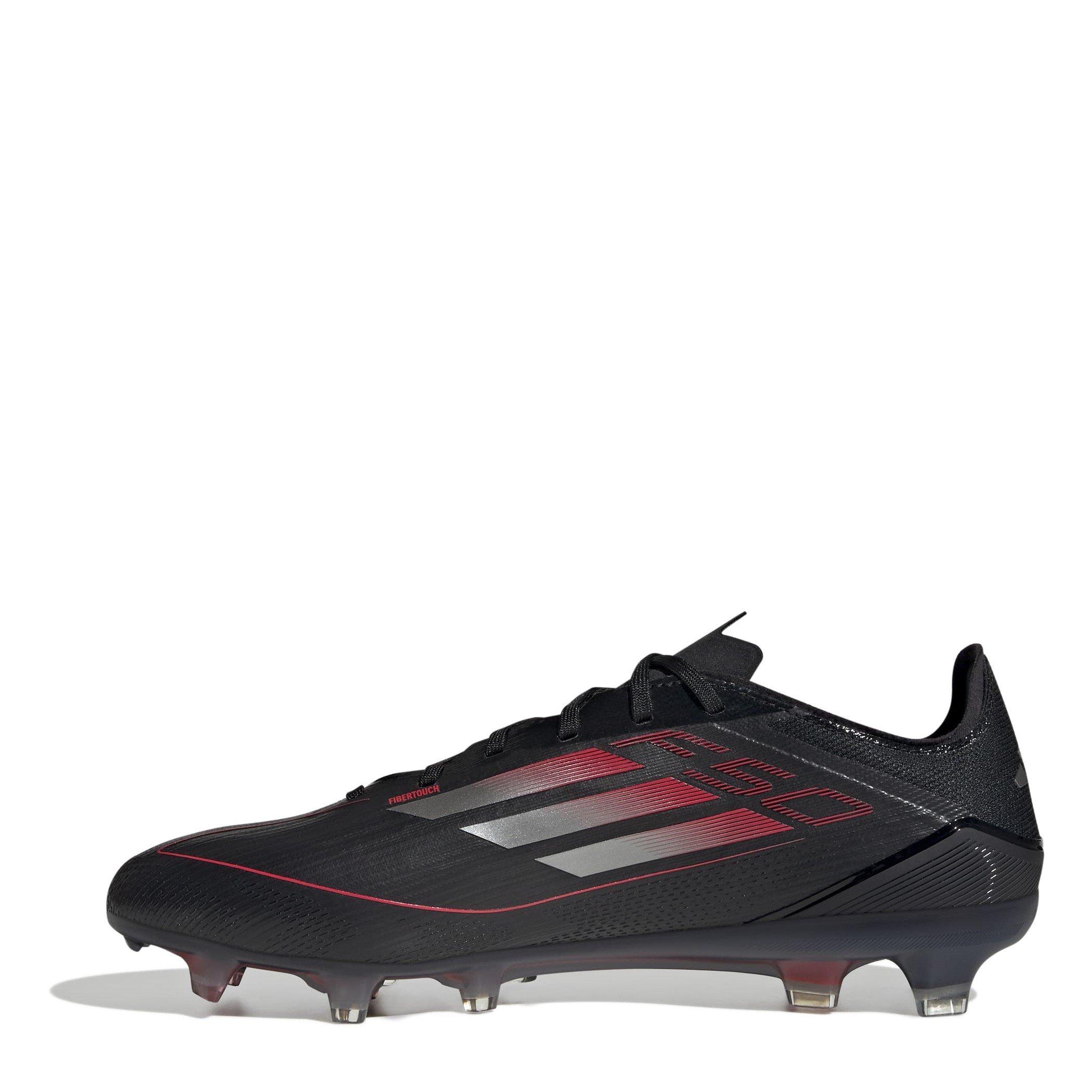 Zwart/IJzer/Rood - adidas - F50 Pro Firm Ground Football Boots - 2