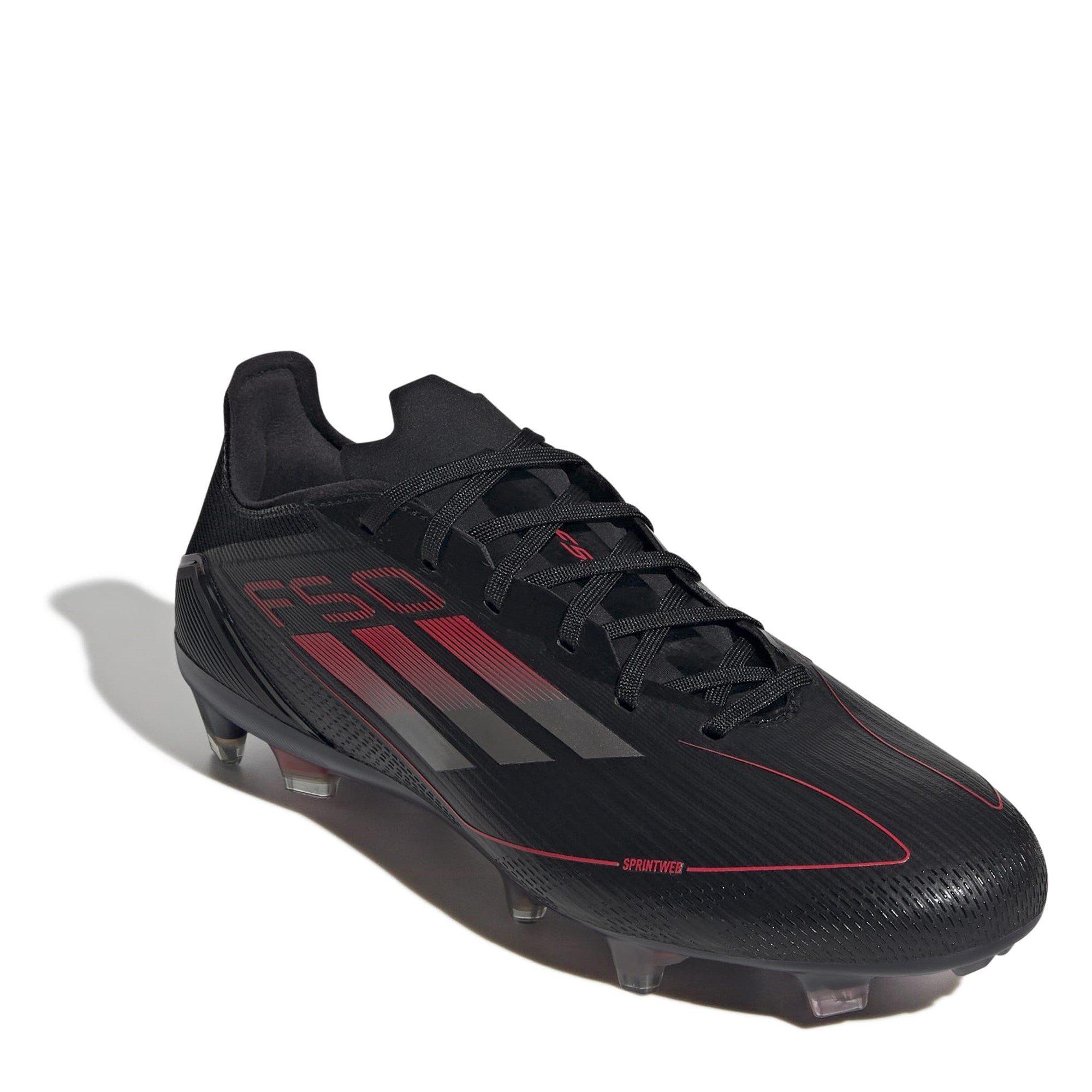 Zwart/IJzer/Rood - adidas - F50 Pro Firm Ground Football Boots - 3