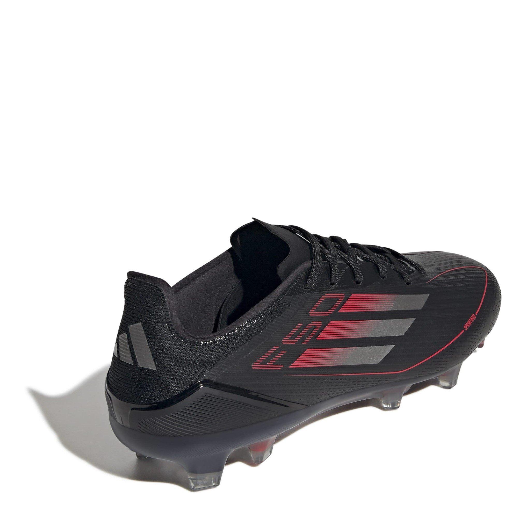 Zwart/IJzer/Rood - adidas - F50 Pro Firm Ground Football Boots - 4