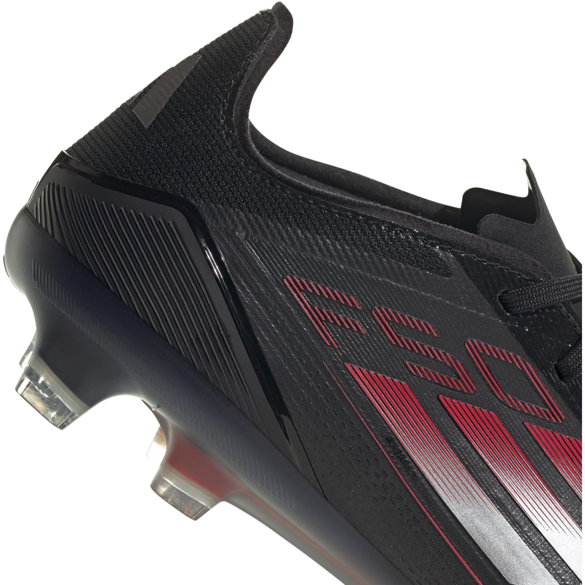 Zwart/IJzer/Rood - adidas - F50 Pro Firm Ground Football Boots - 7