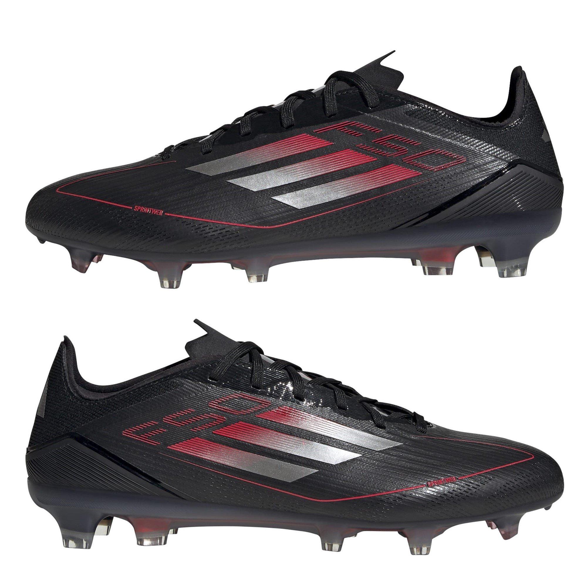 Zwart/IJzer/Rood - adidas - F50 Pro Firm Ground Football Boots - 9