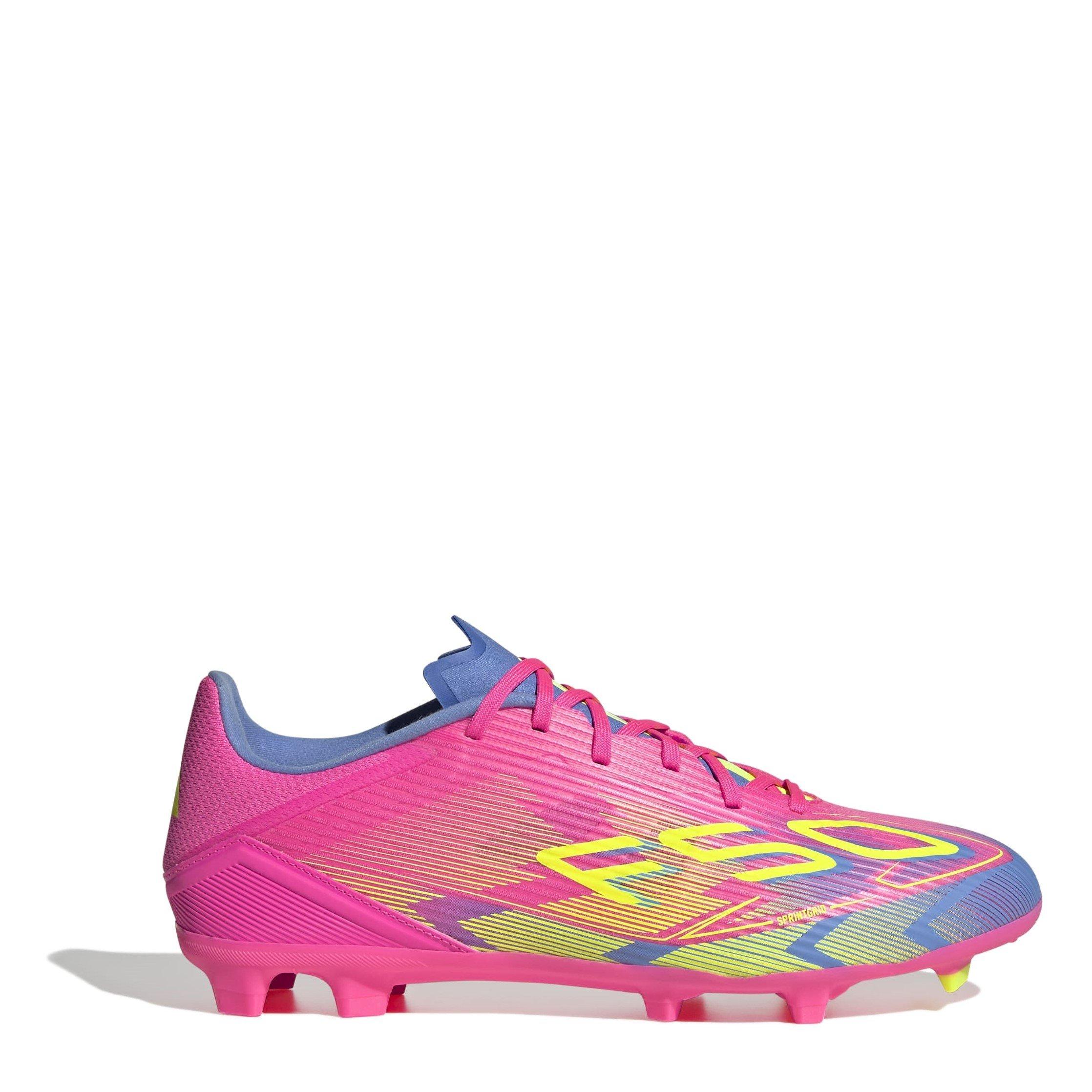 Adidas  Adults F50 League Firm Ground Football Boots - Lucid Nk/Lemon - 10.5(45.3)