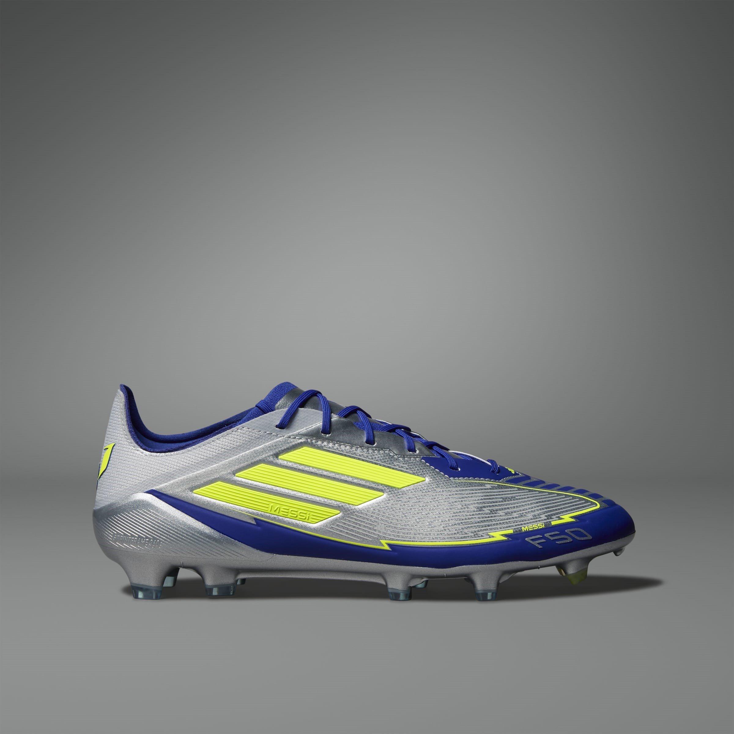 Silver/Blue - adidas - F50 Elite Adults Firm Ground Football Boots - 12