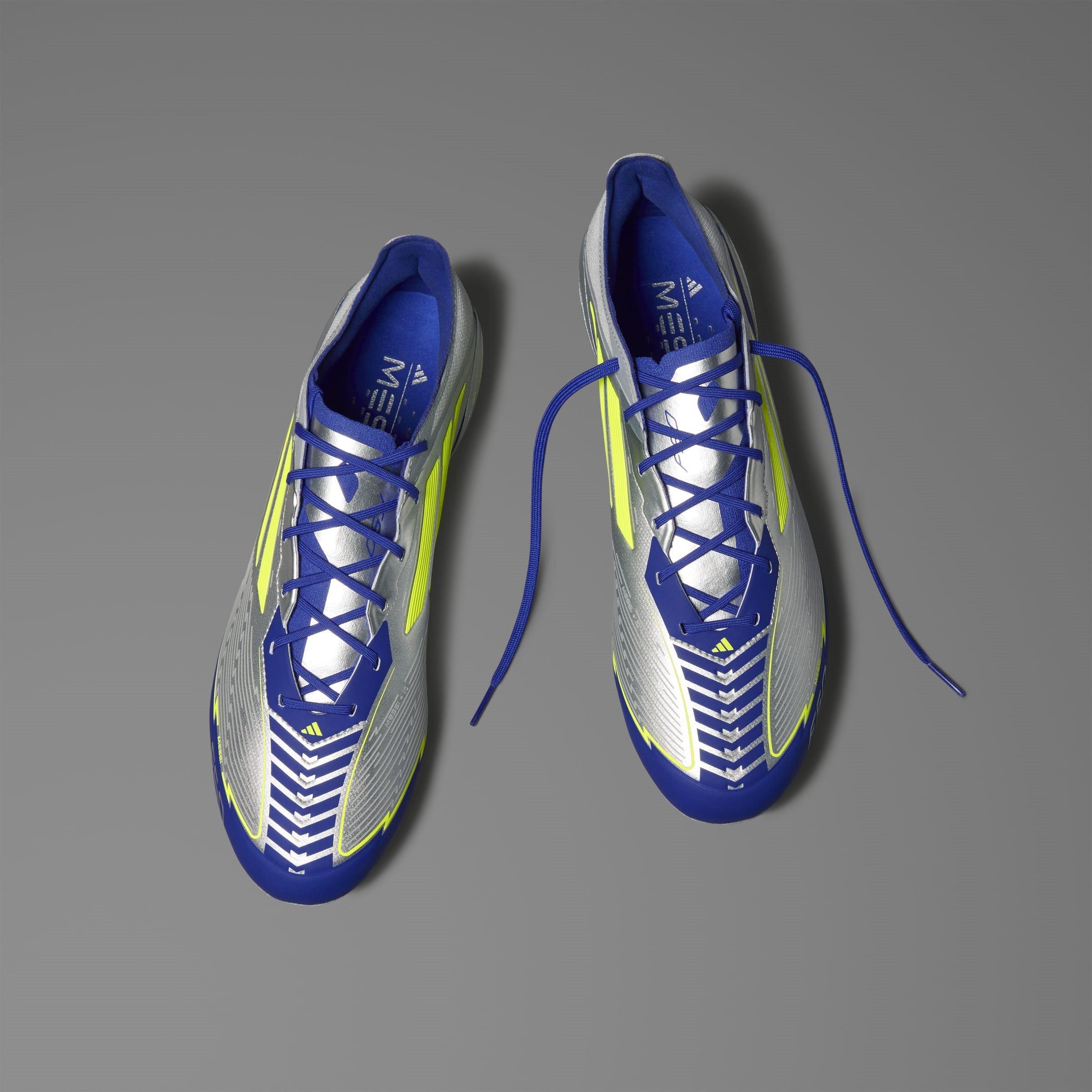 Silver/Blue - adidas - F50 Elite Adults Firm Ground Football Boots - 13