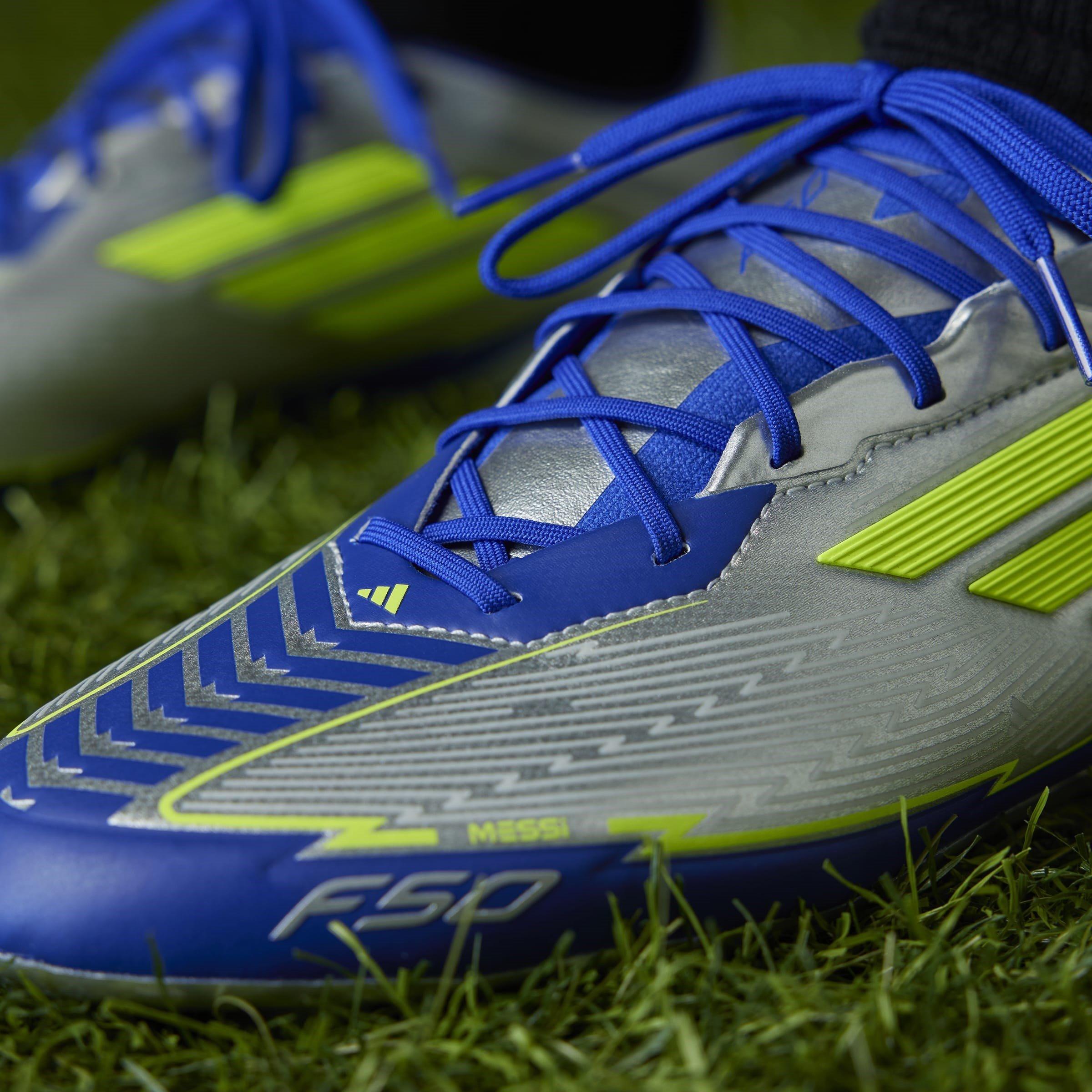 Silver/Blue - adidas - F50 Elite Adults Firm Ground Football Boots - 16