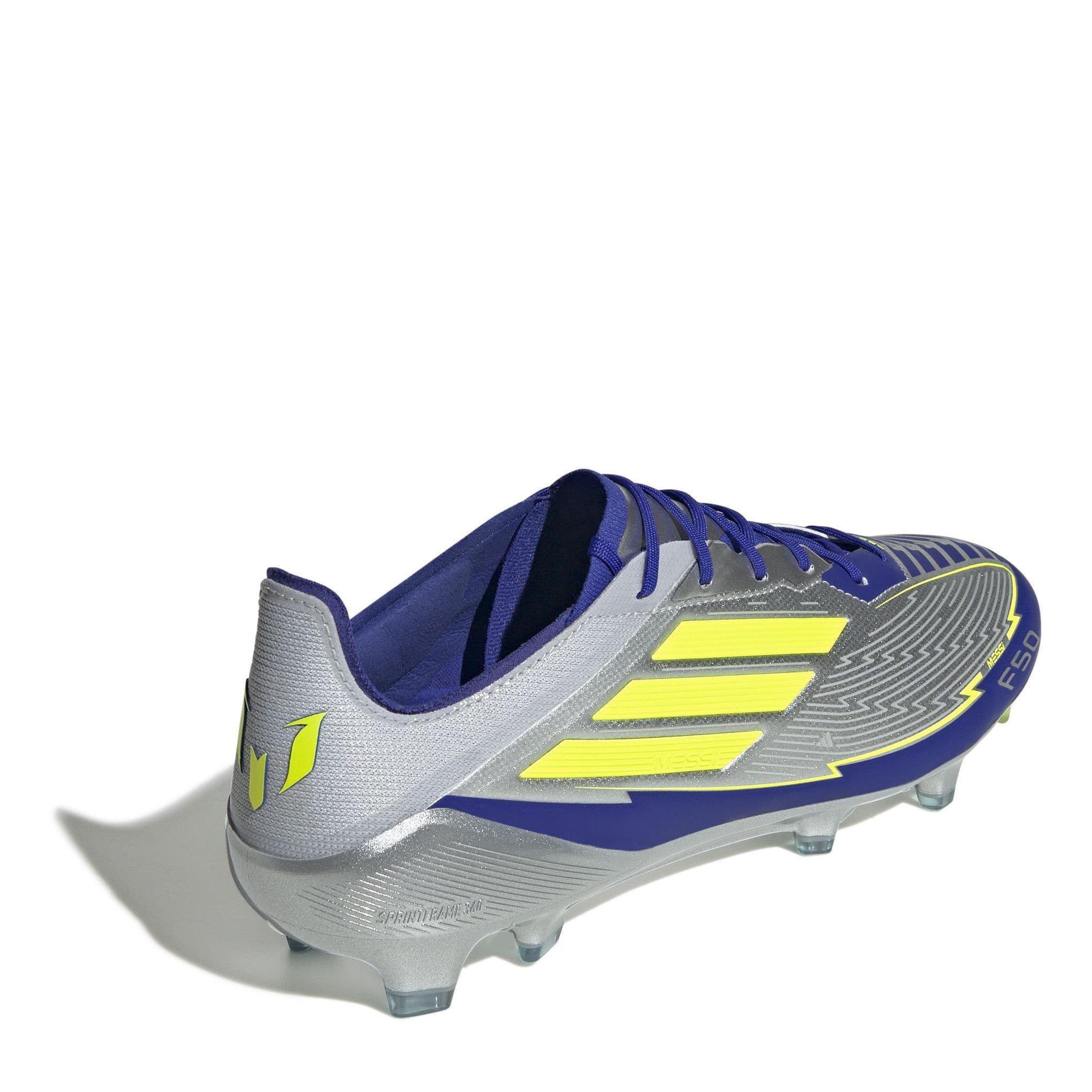 Silver/Blue - adidas - F50 Elite Adults Firm Ground Football Boots - 4