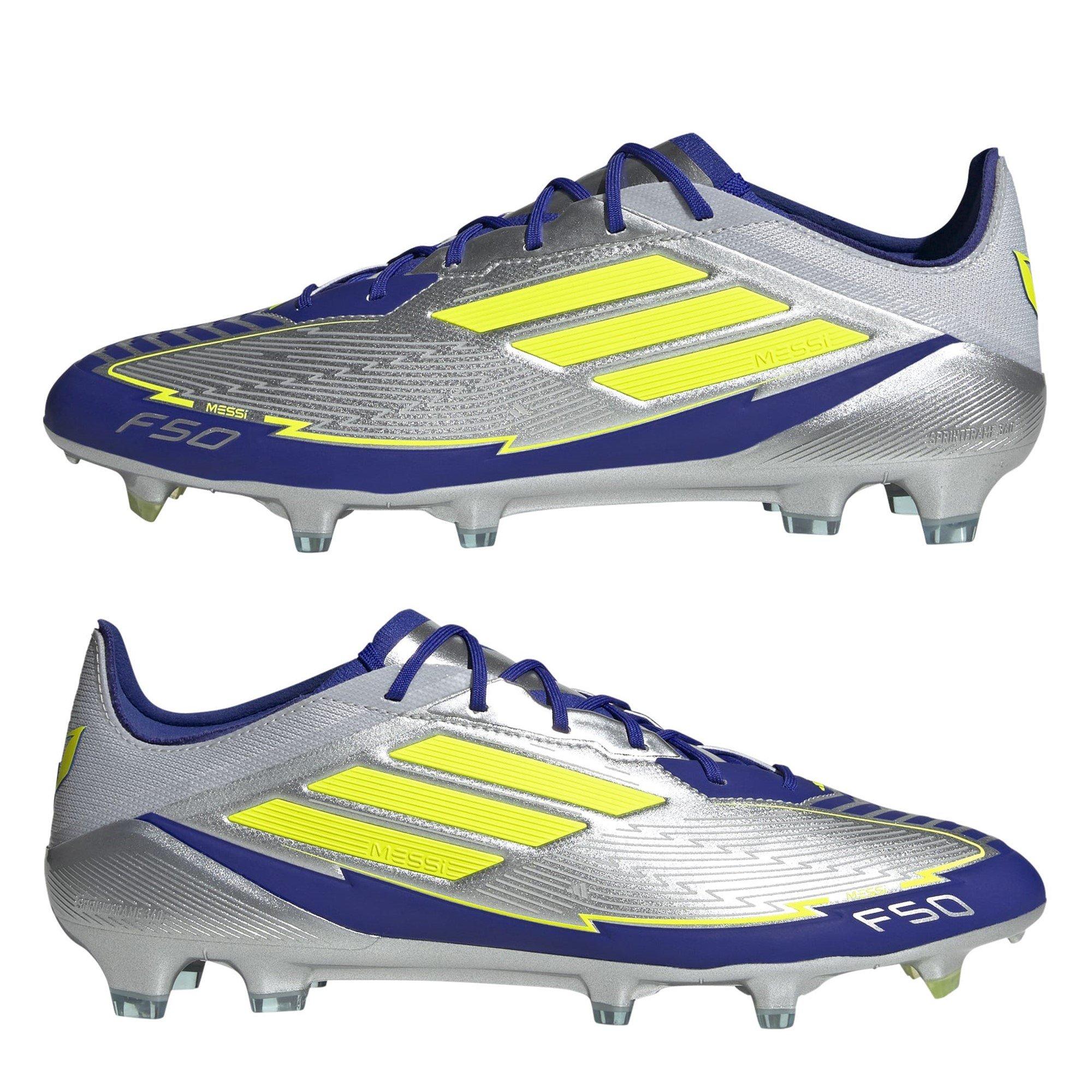 Silver/Blue - adidas - F50 Elite Adults Firm Ground Football Boots - 9