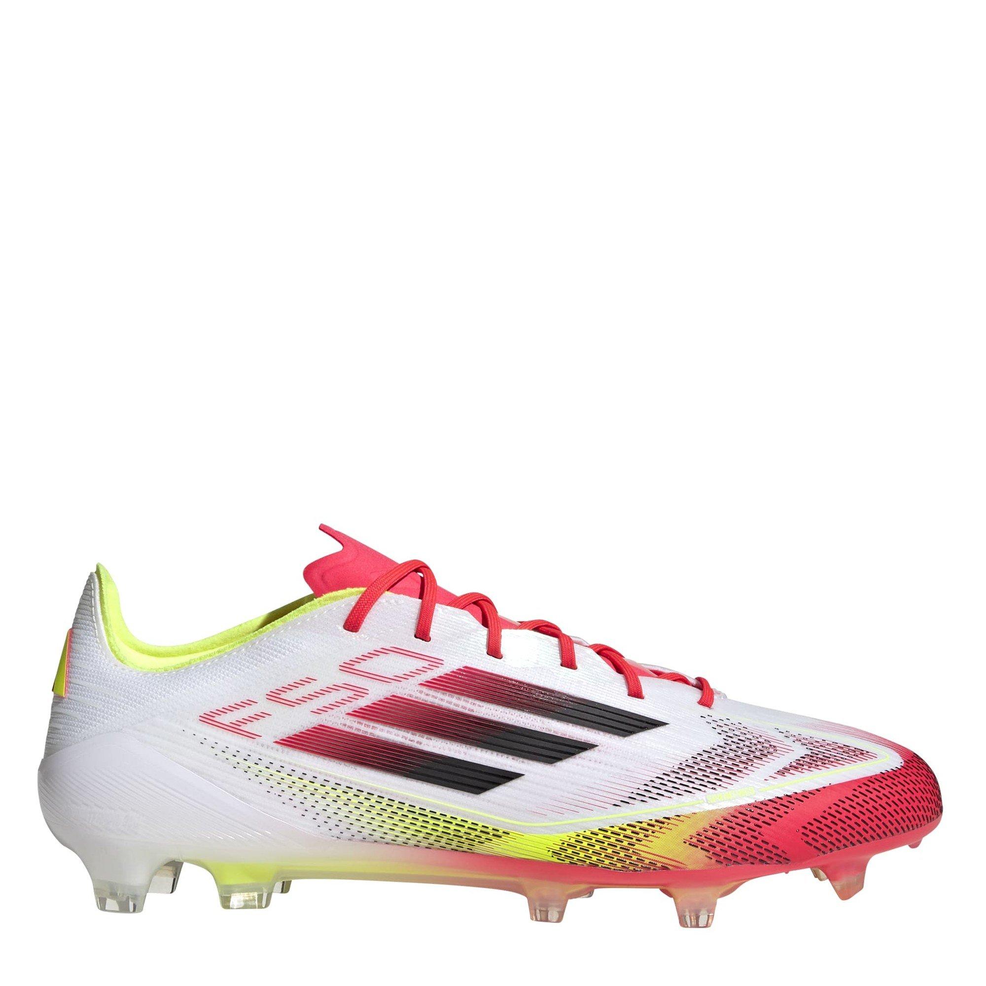 Adidas Men's F50 Elite Adults Firm Ground Football Boots - White/Red - 12 (47.3)