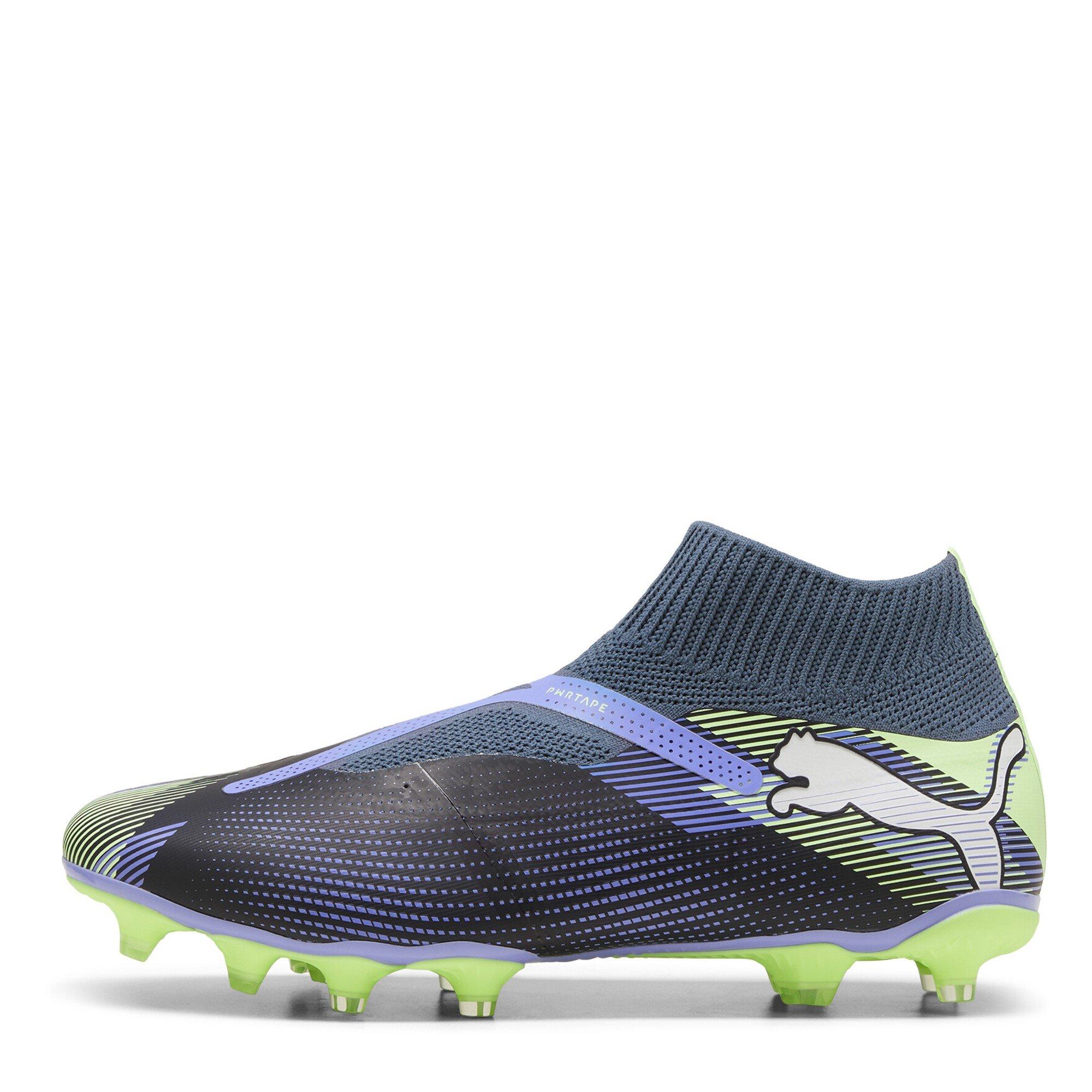 Grey/White/Grn - Puma - Future 7 Match+ Laceless Firm Ground Football Boots - 2