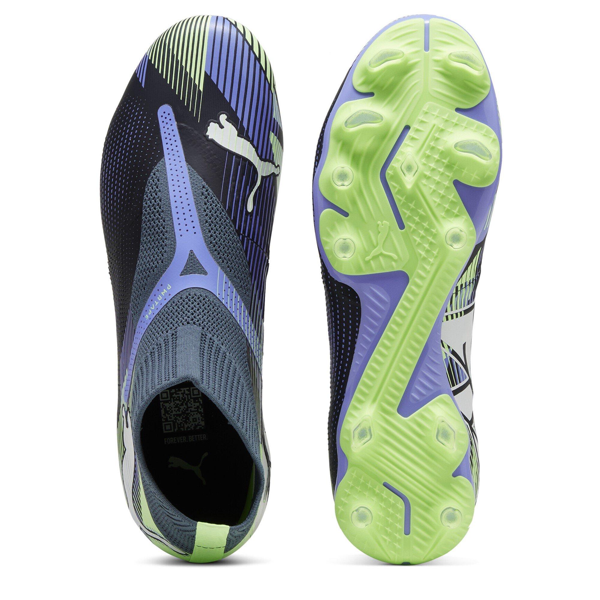 Grey/White/Grn - Puma - Future 7 Match+ Laceless Firm Ground Football Boots - 3