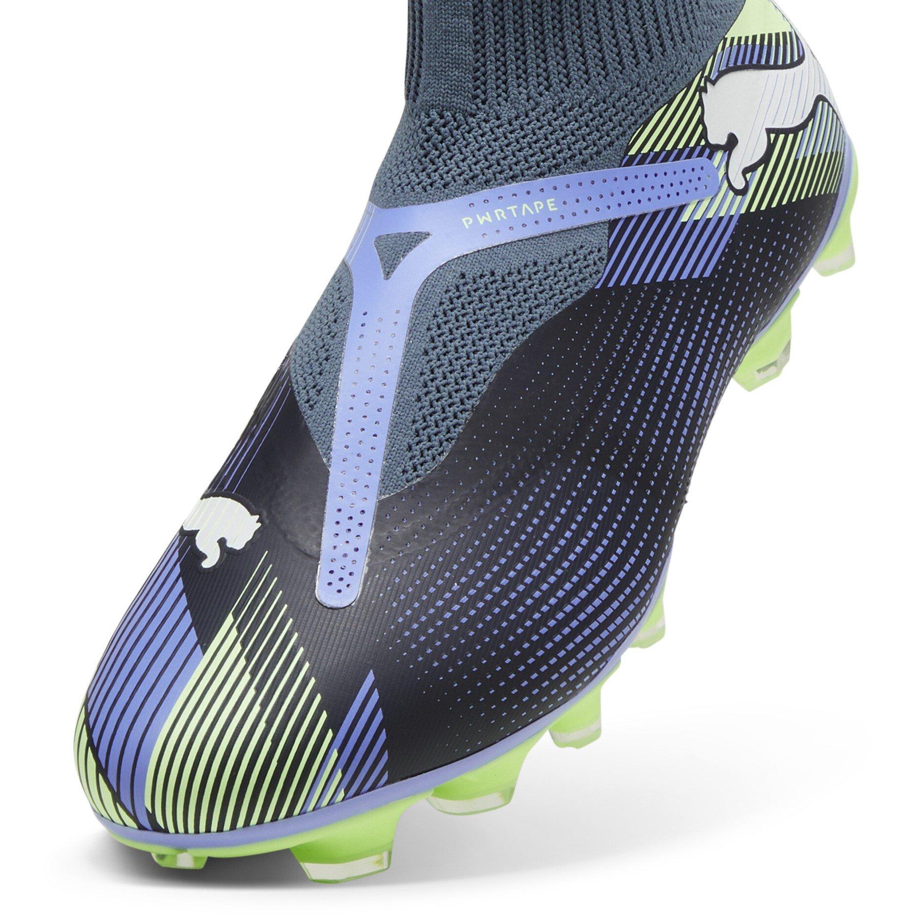 Grey/White/Grn - Puma - Future 7 Match+ Laceless Firm Ground Football Boots - 6