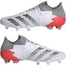 Blanc/Rouge solaire - adidas - Predator .1 Low FG Football Boots - 9
