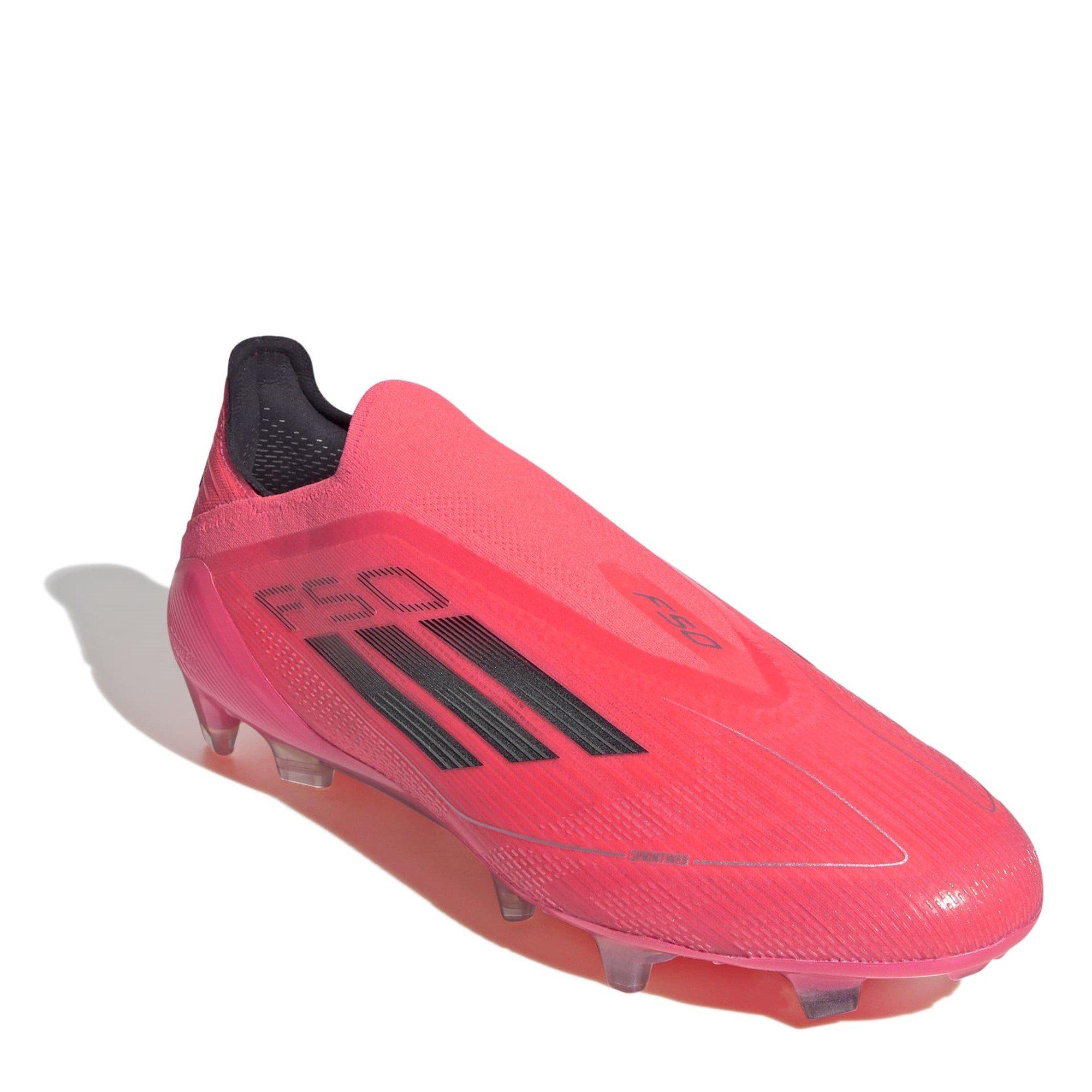 Roze/Zwart - adidas - F50 Elite Laceless Firm Ground Football Boots Mens - 3