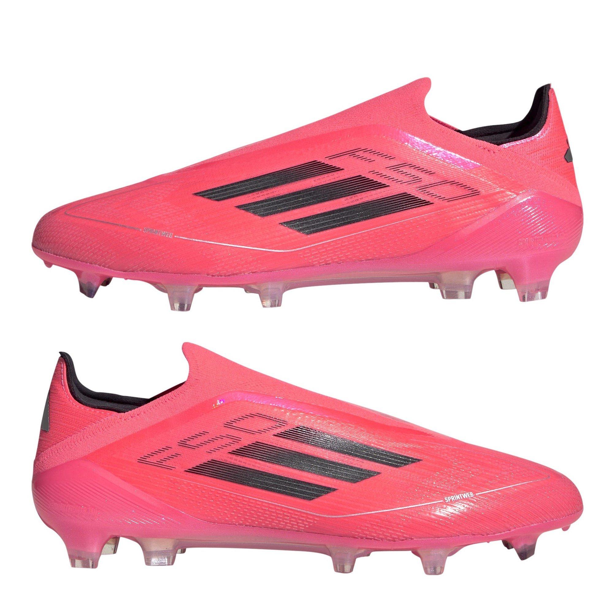Roze/Zwart - adidas - F50 Elite Laceless Firm Ground Football Boots Mens - 9