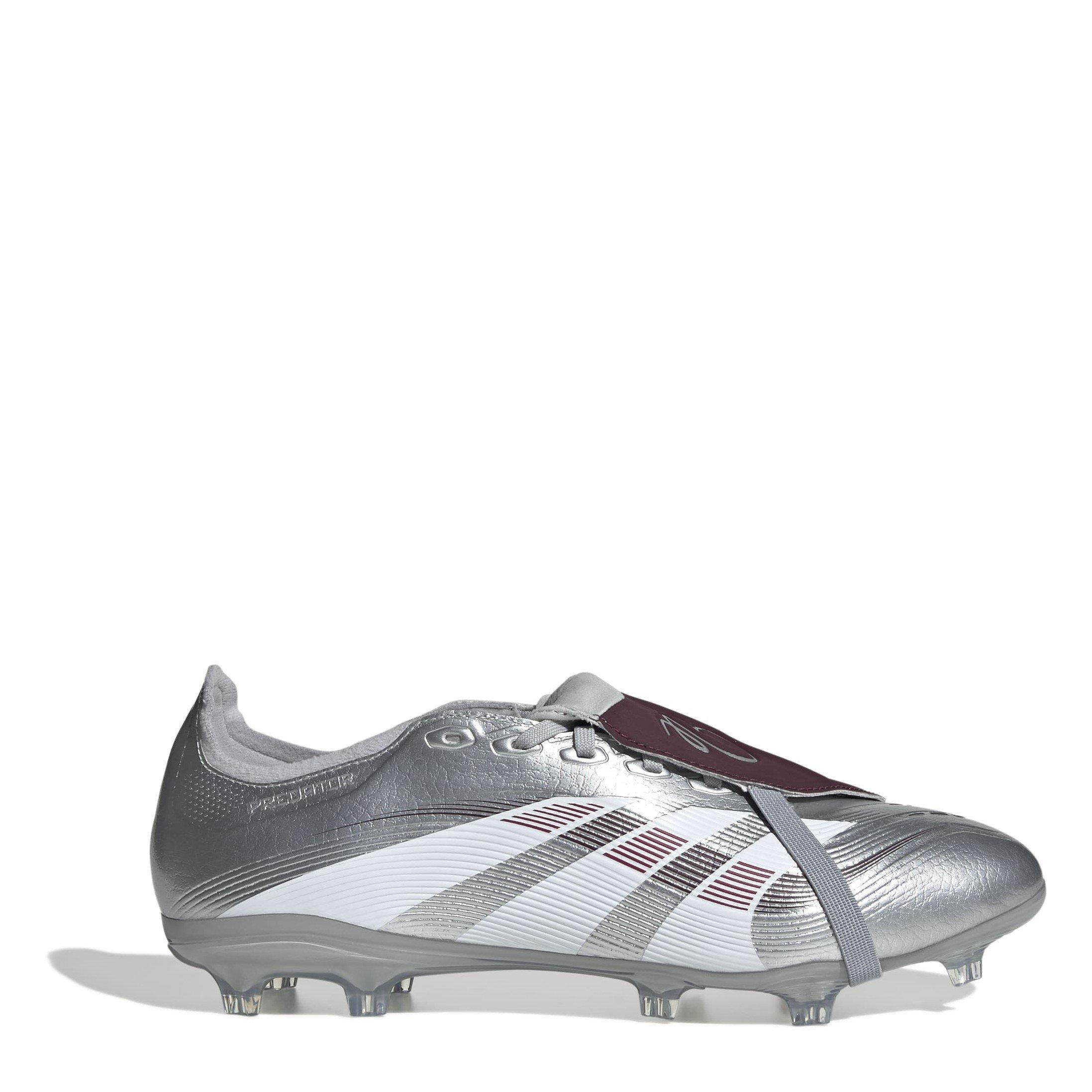 Adidas  Adults Predator League Fold Over Tongue Firm Ground Football Boots - Silver Met - 9.5 (44)