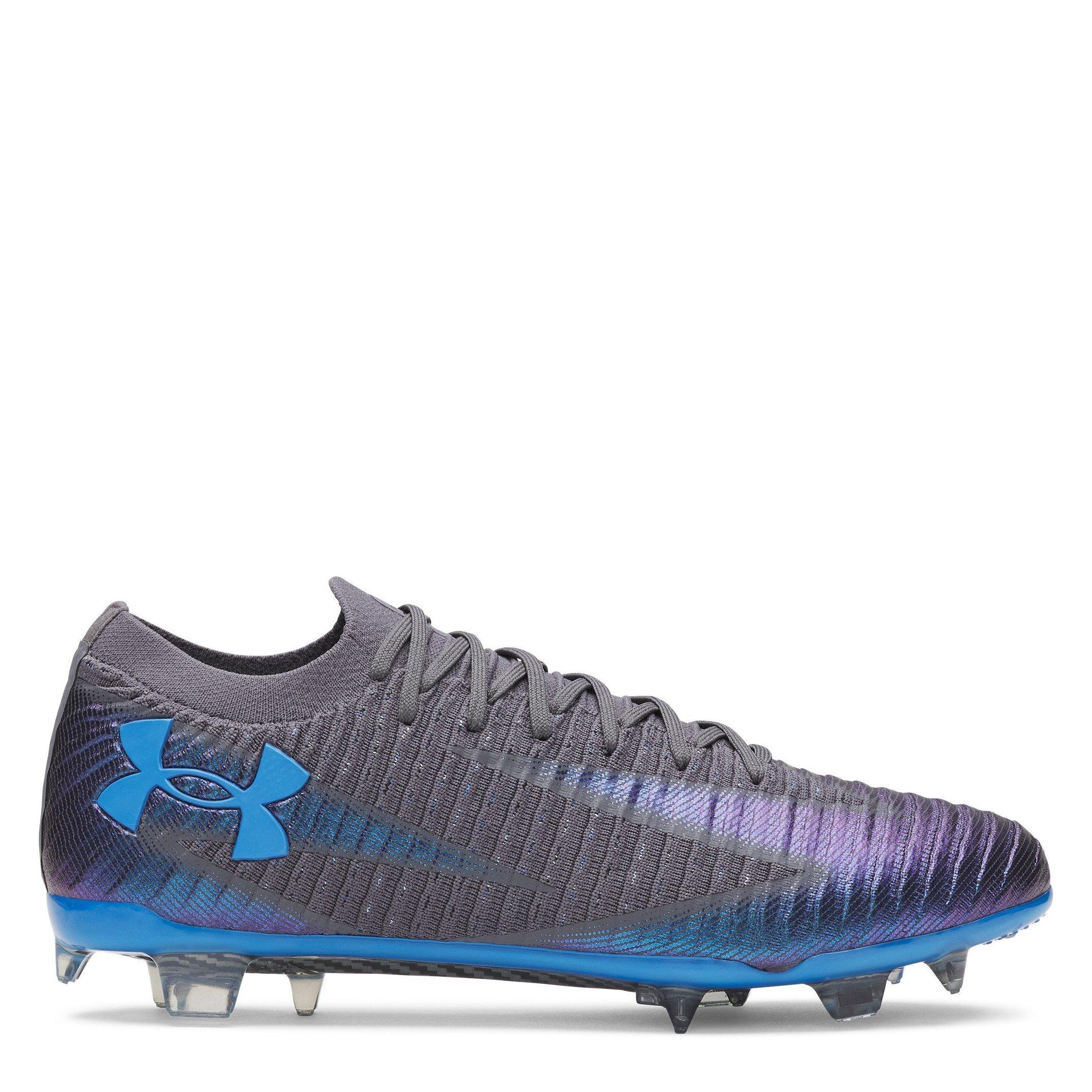 Under Armour Men's Shadow Elite 3 Firm Ground Football Boots - Black/Blue - 8 (42.5)