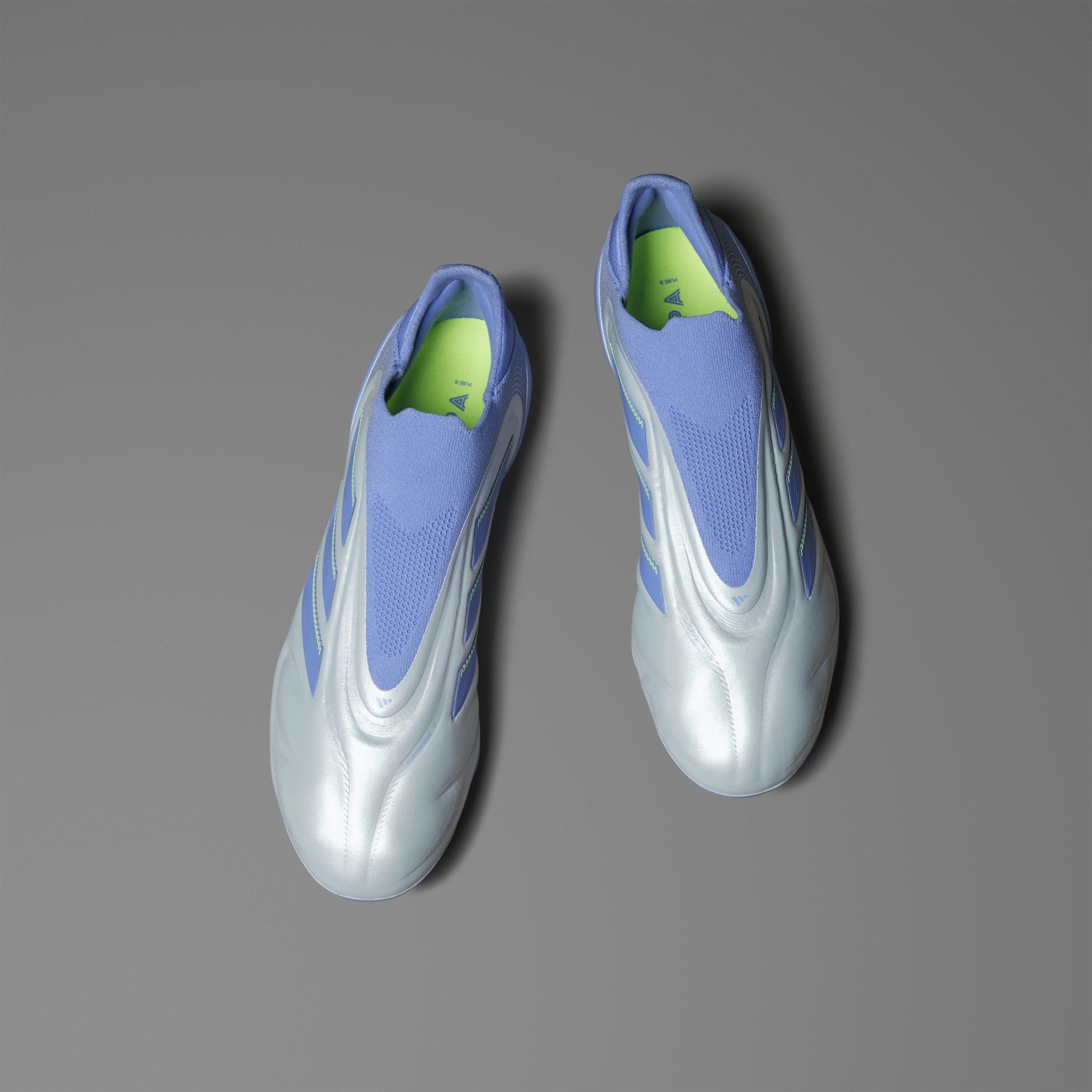 Blue/Lemon - adidas - Copa Pure III Elite Laceless Firm Ground Football Boots - 13