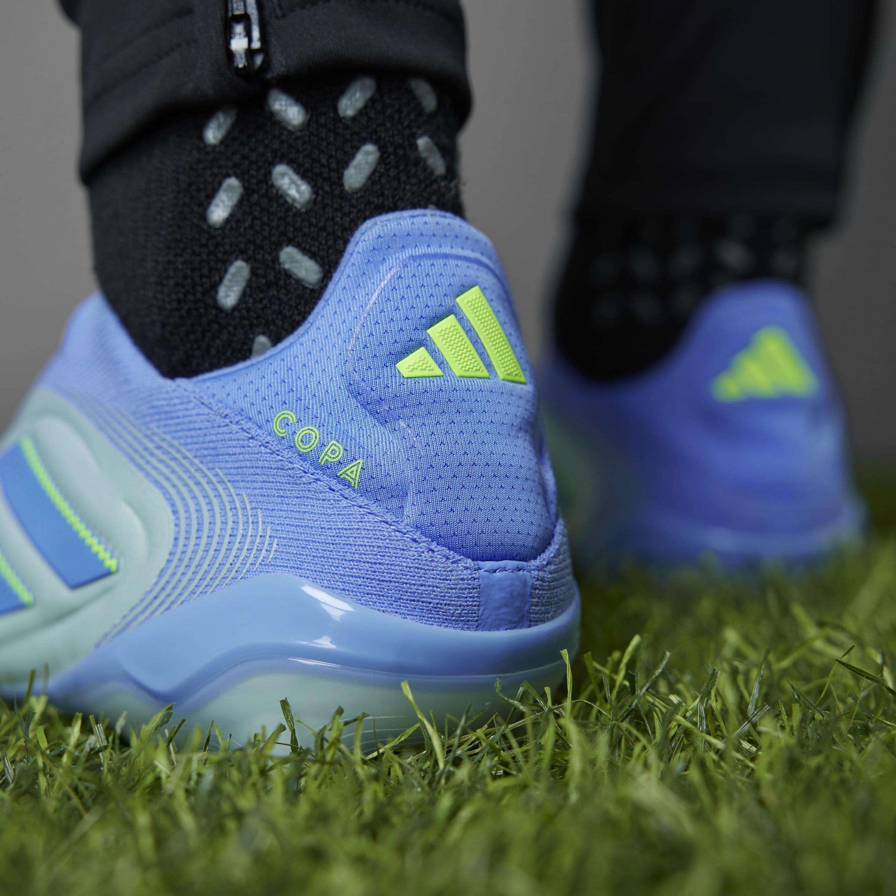 Blue/Lemon - adidas - Copa Pure III Elite Laceless Firm Ground Football Boots - 15