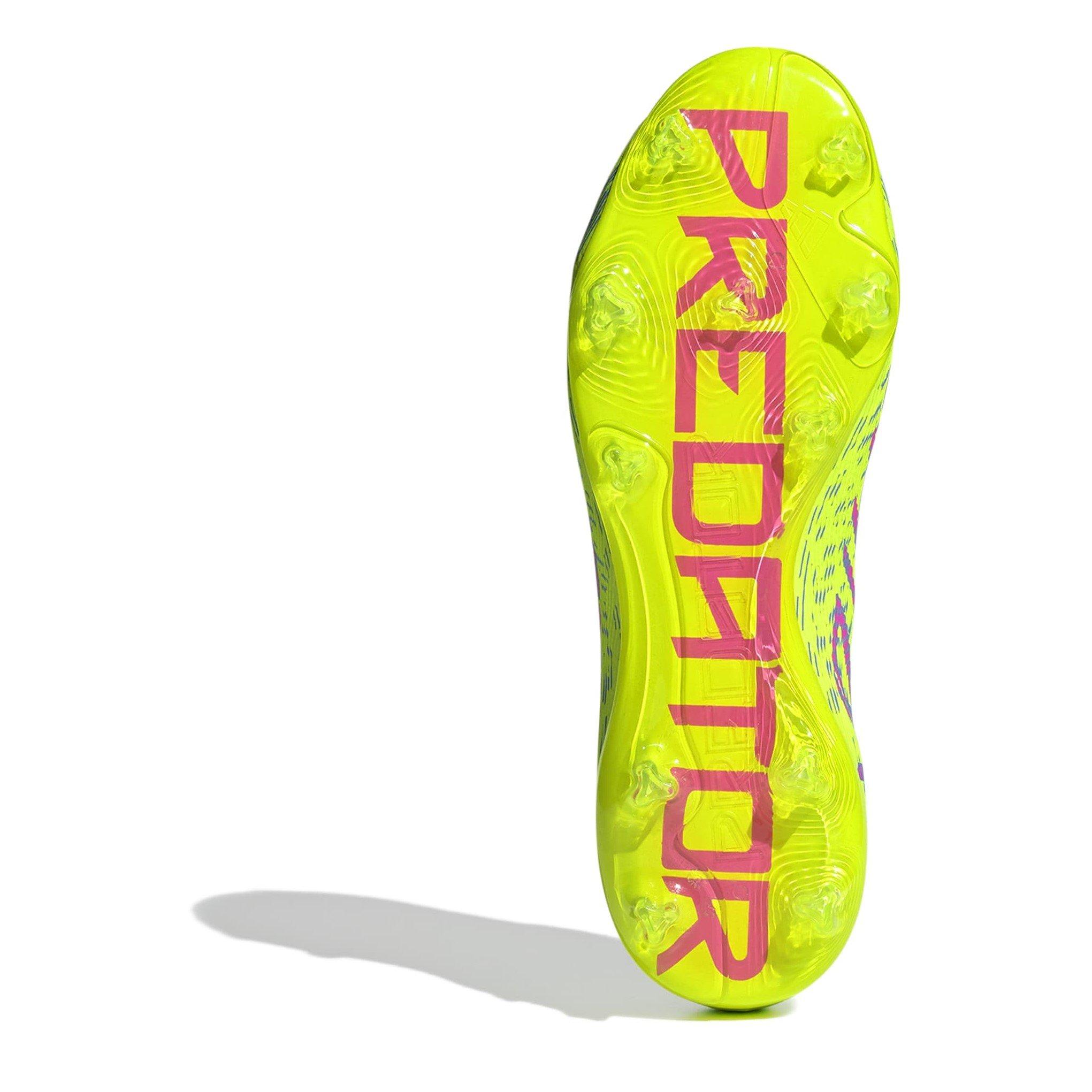 Zitrone/Blau/Rosa - adidas - Predator Pro Firm Ground Football Boots Mens - 6