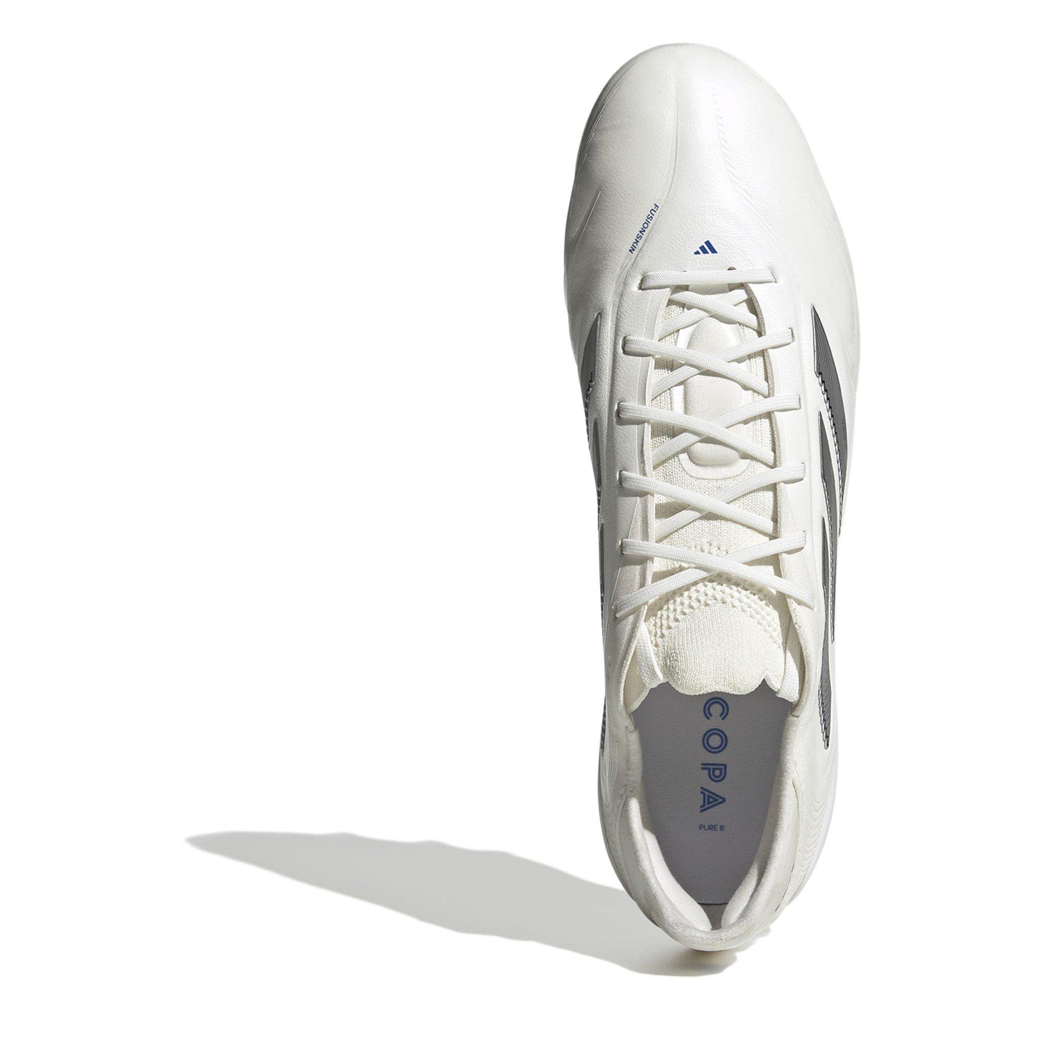 White/Silver - adidas - Copa Pure III Elite Adults Firm Ground Football Boots - 5