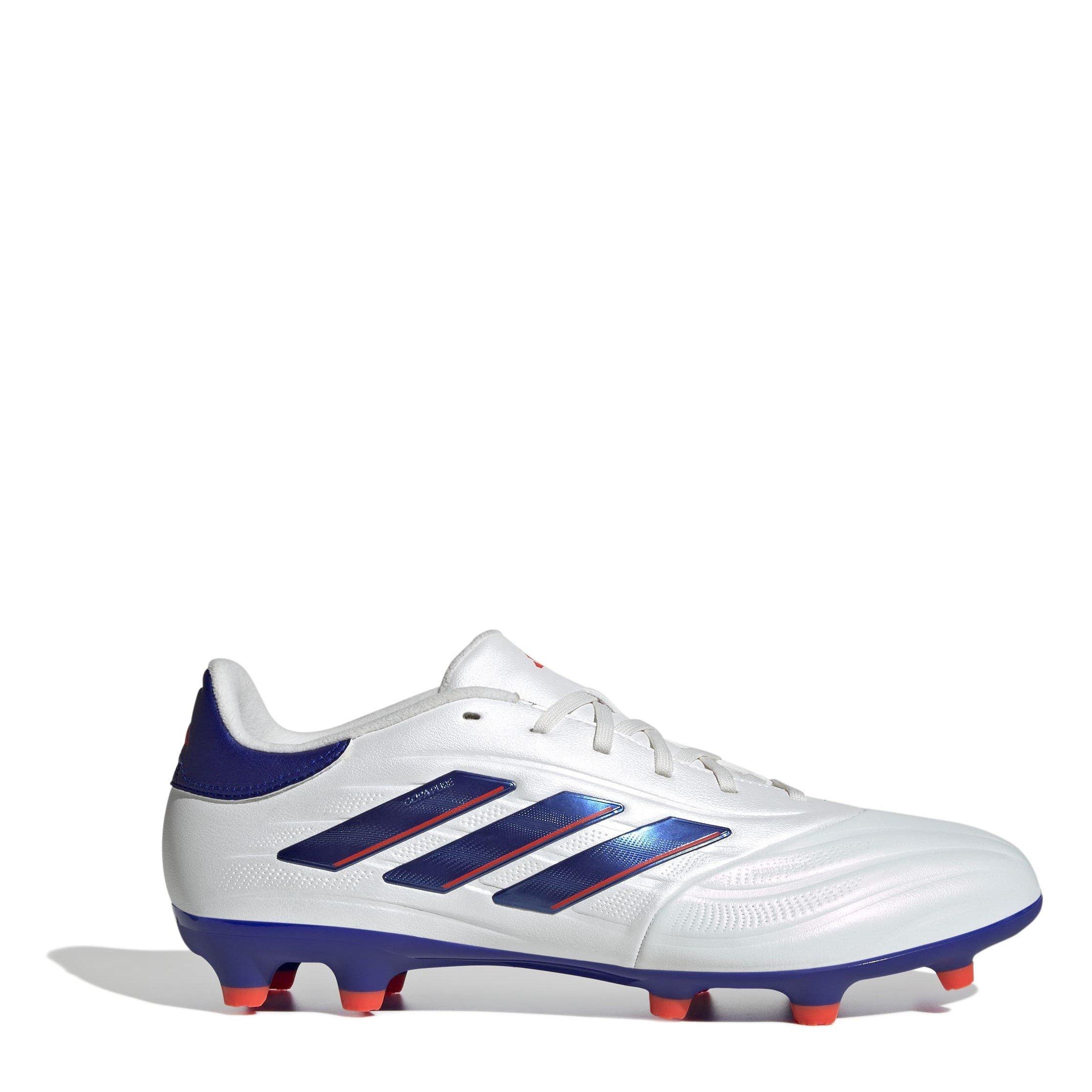 Adidas Men's Copa Pure 2 League Firm Ground Football Boots - White/Blue - 6 (39.3)