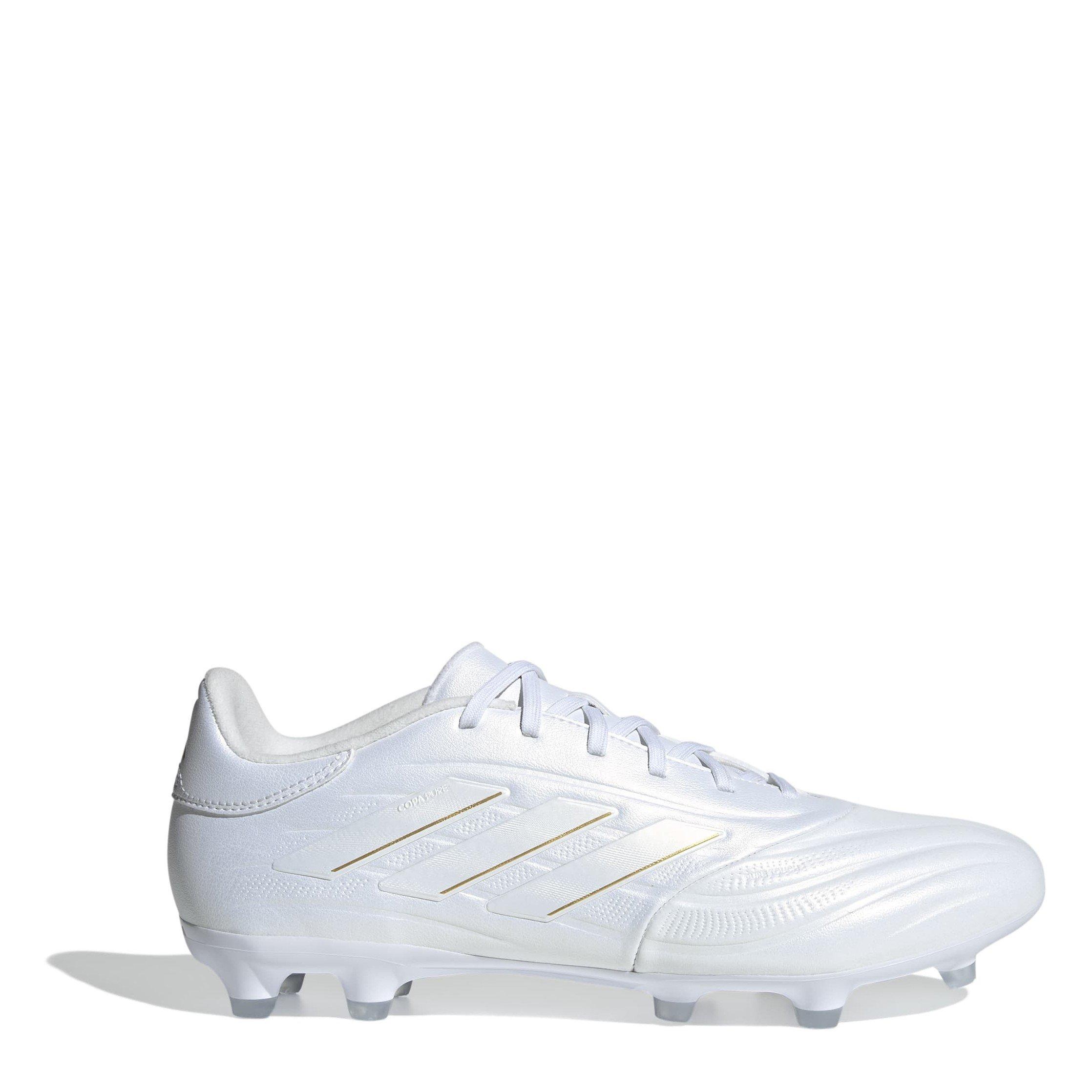 Adidas Men's Copa Pure 2 League Firm Ground Football Boots - White/Wht/Gold - 9 (43.3)