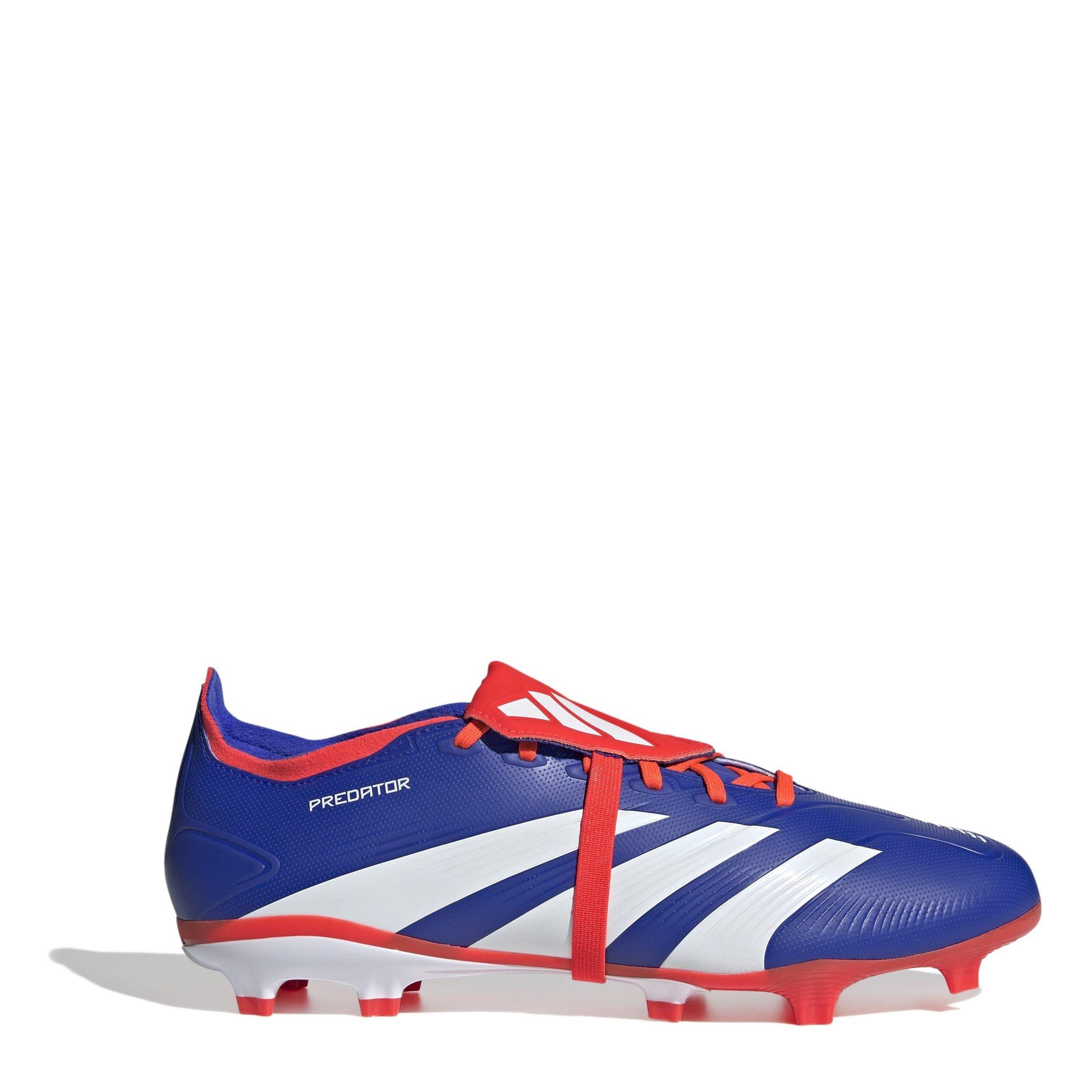 Blu/Bia/Rosso - adidas - Predator League Fold-Over Tongue Firm Ground Football Boots - 1