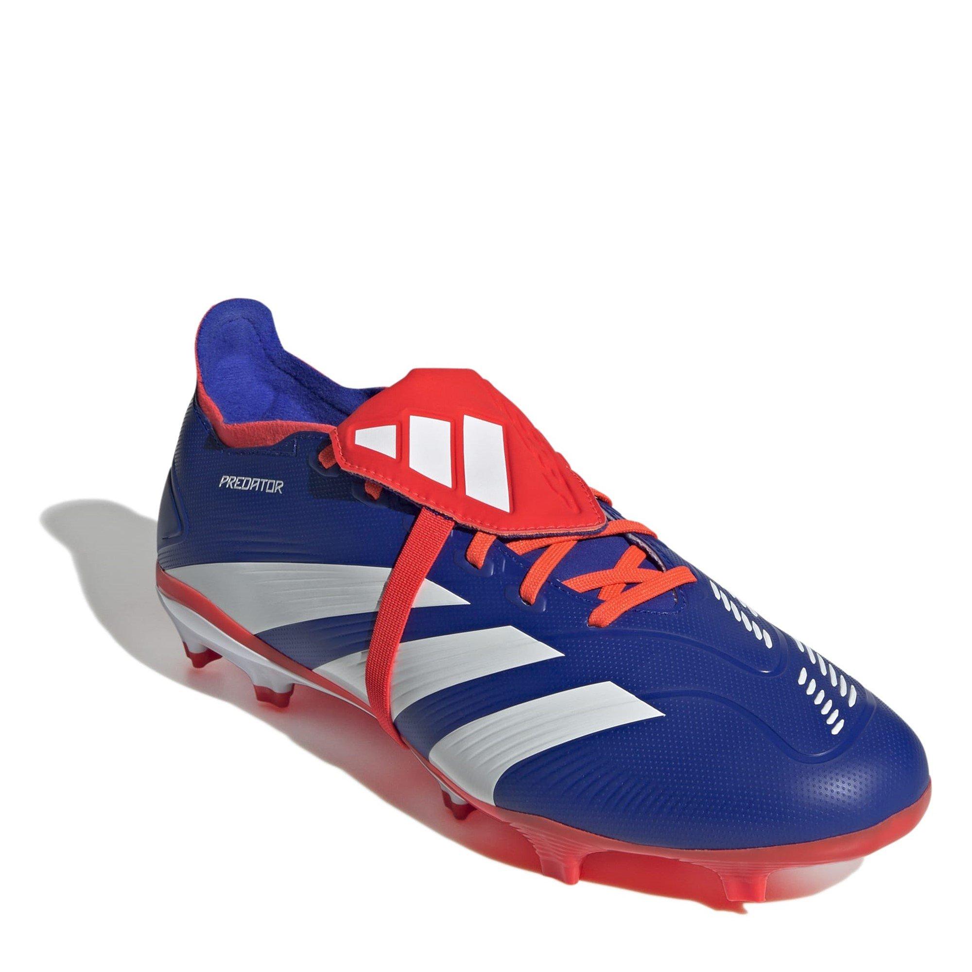 Blau/Weiß/Rot - adidas - Predator League Fold-Over Tongue Firm Ground Football Boots - 3