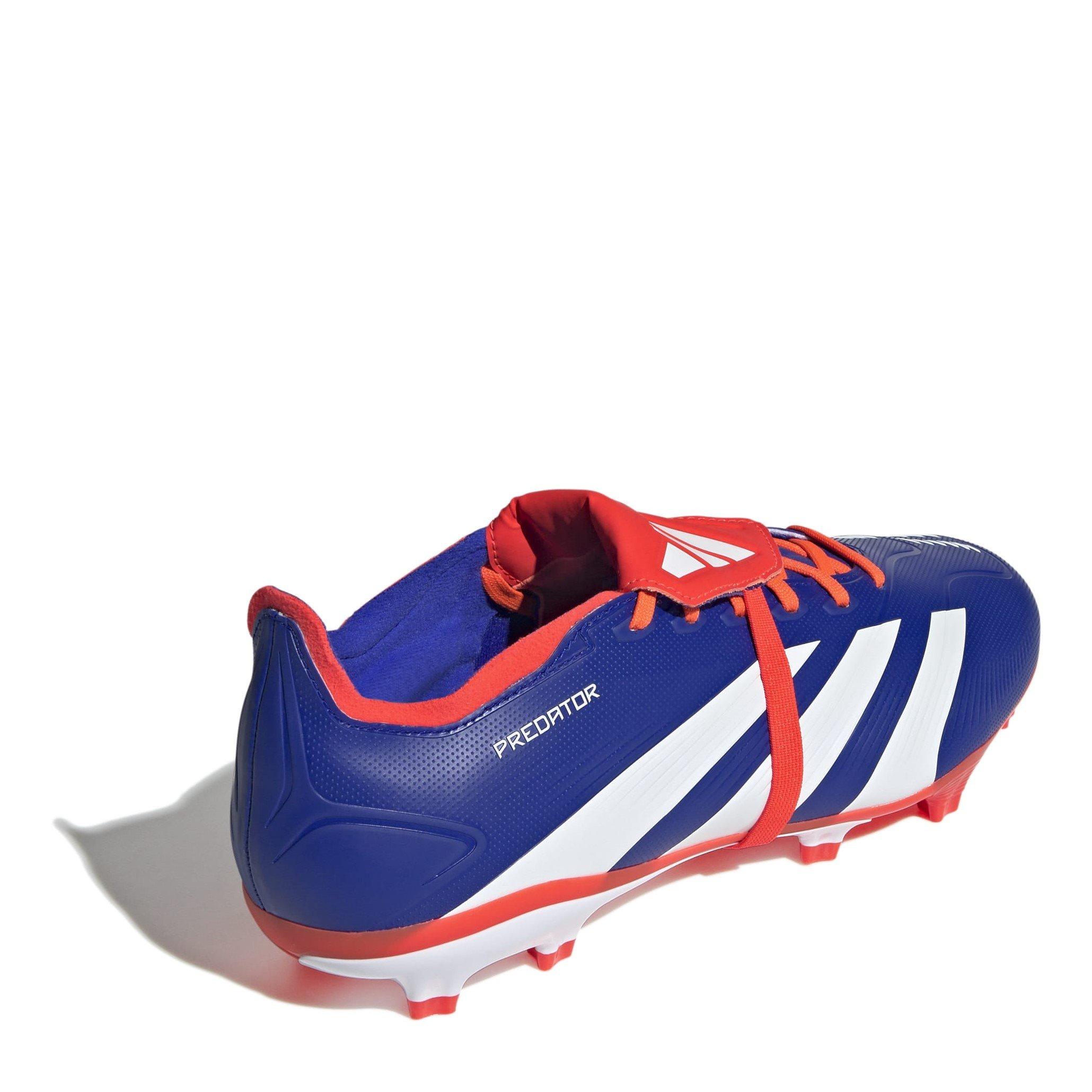 Blau/Weiß/Rot - adidas - Predator League Fold-Over Tongue Firm Ground Football Boots - 4