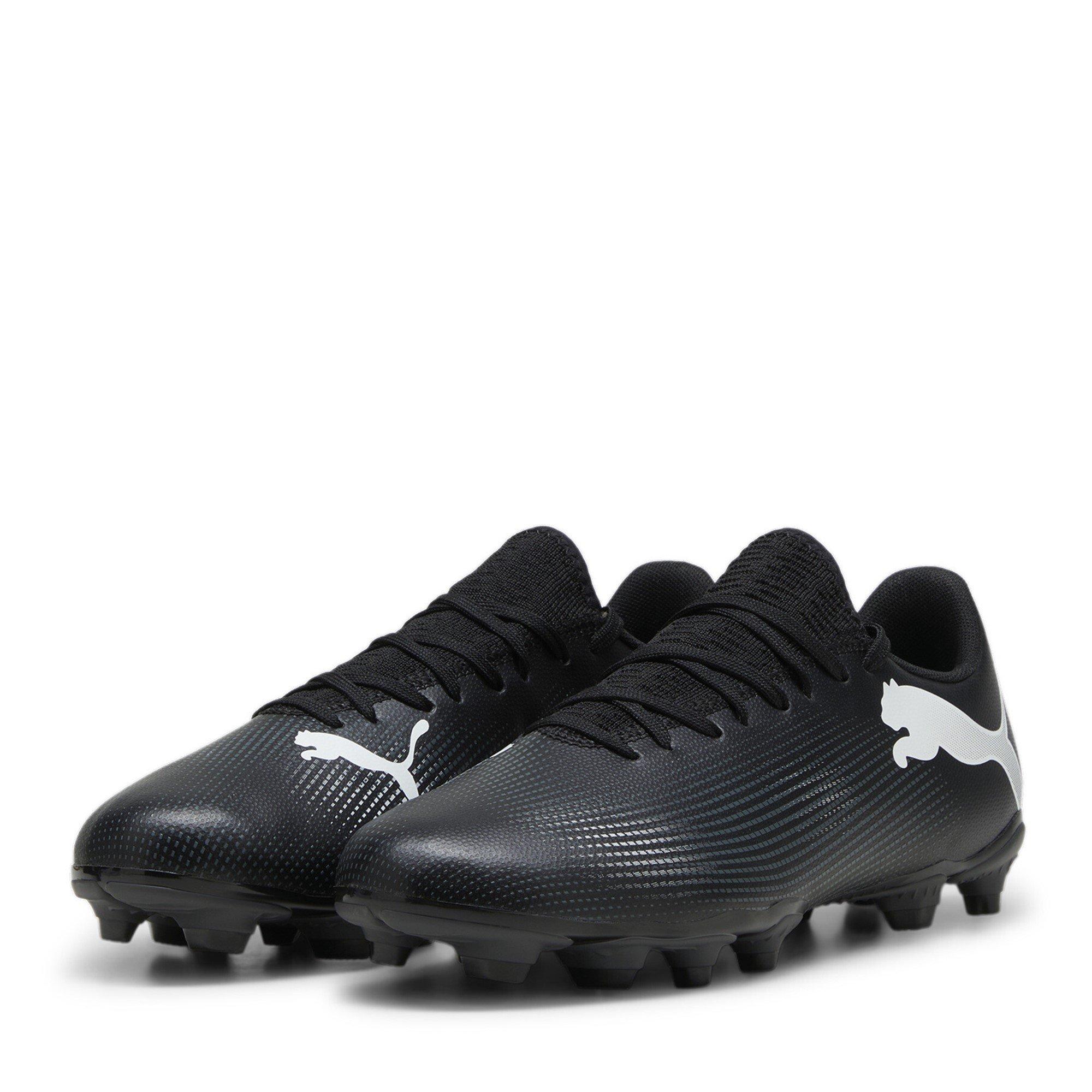 Puma Men's Future 7 Play Firm Ground Football Boots - Black/White - 9.5 (44)