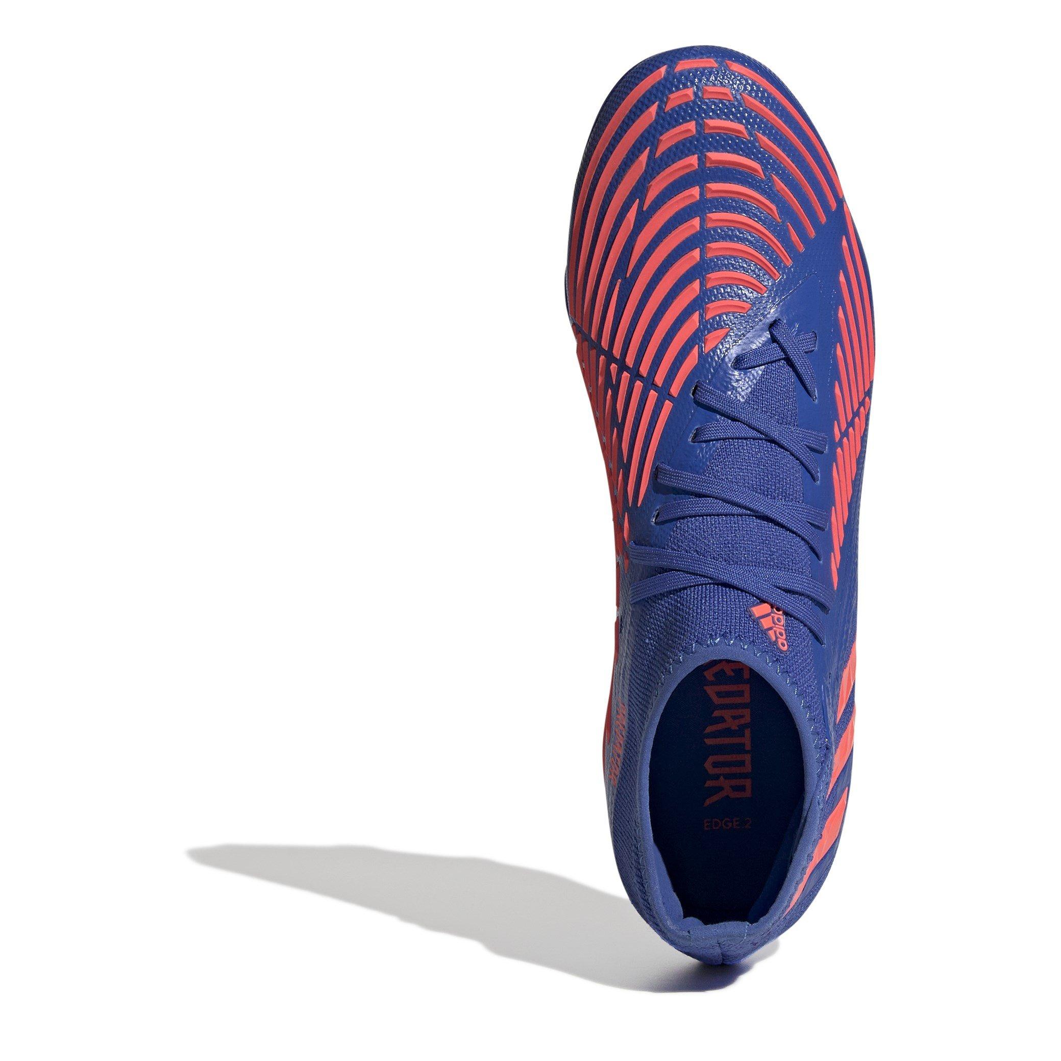 Blue/Orange - adidas - Edge.2 Firm Ground Boots Unisex - 5