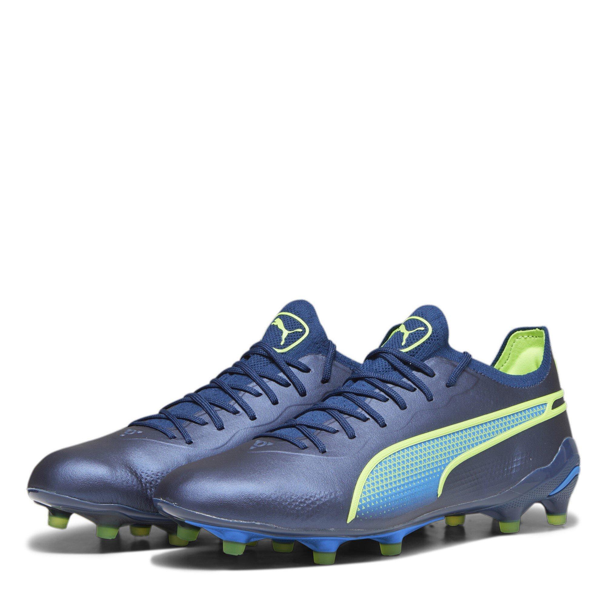 Puma Men's King Ultimate Firm Ground Football Boots - Blue/Green - 7.5 (41)