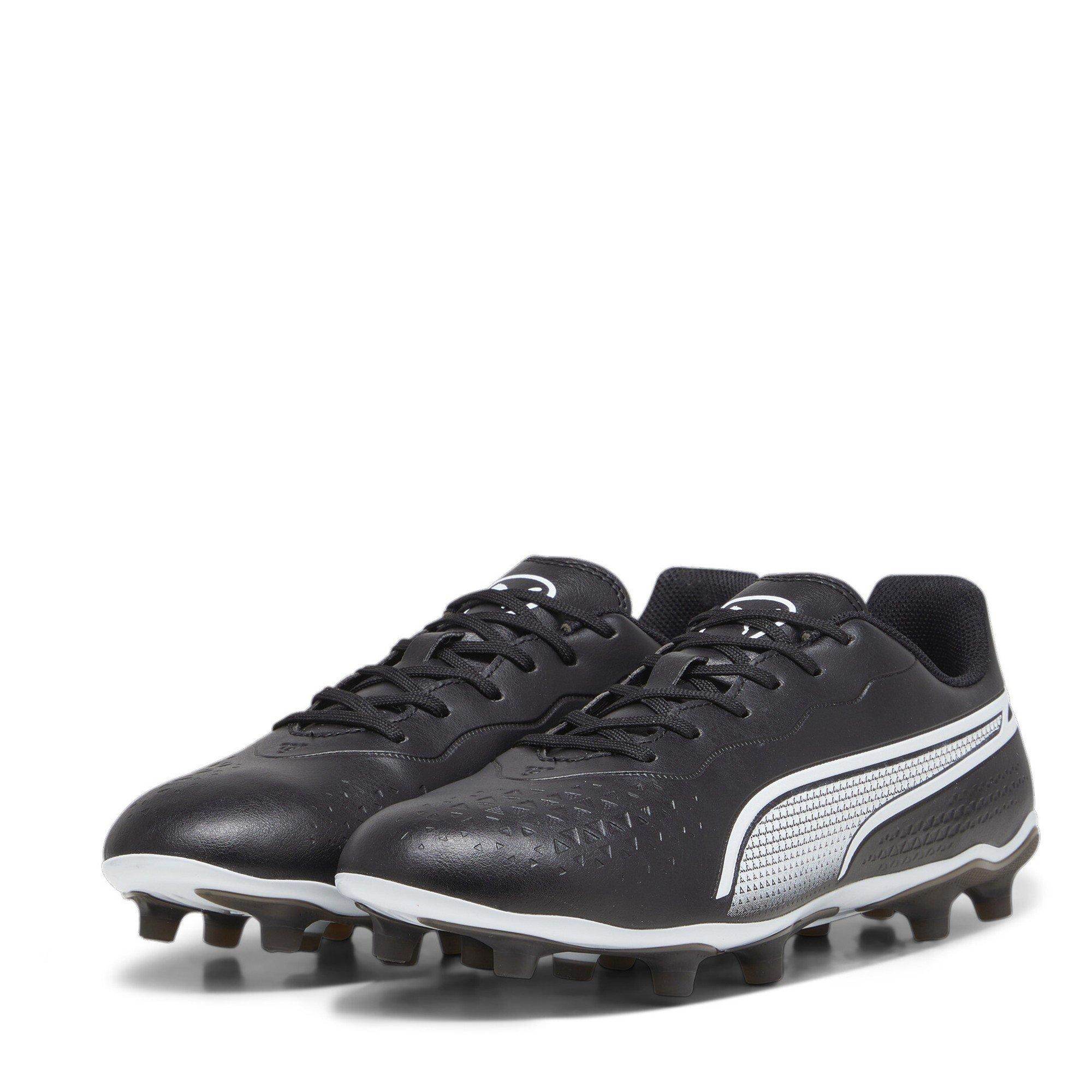 Puma Men's King Match Fg/Ag Firm Ground Football Boots - Black/White - 8 (42)