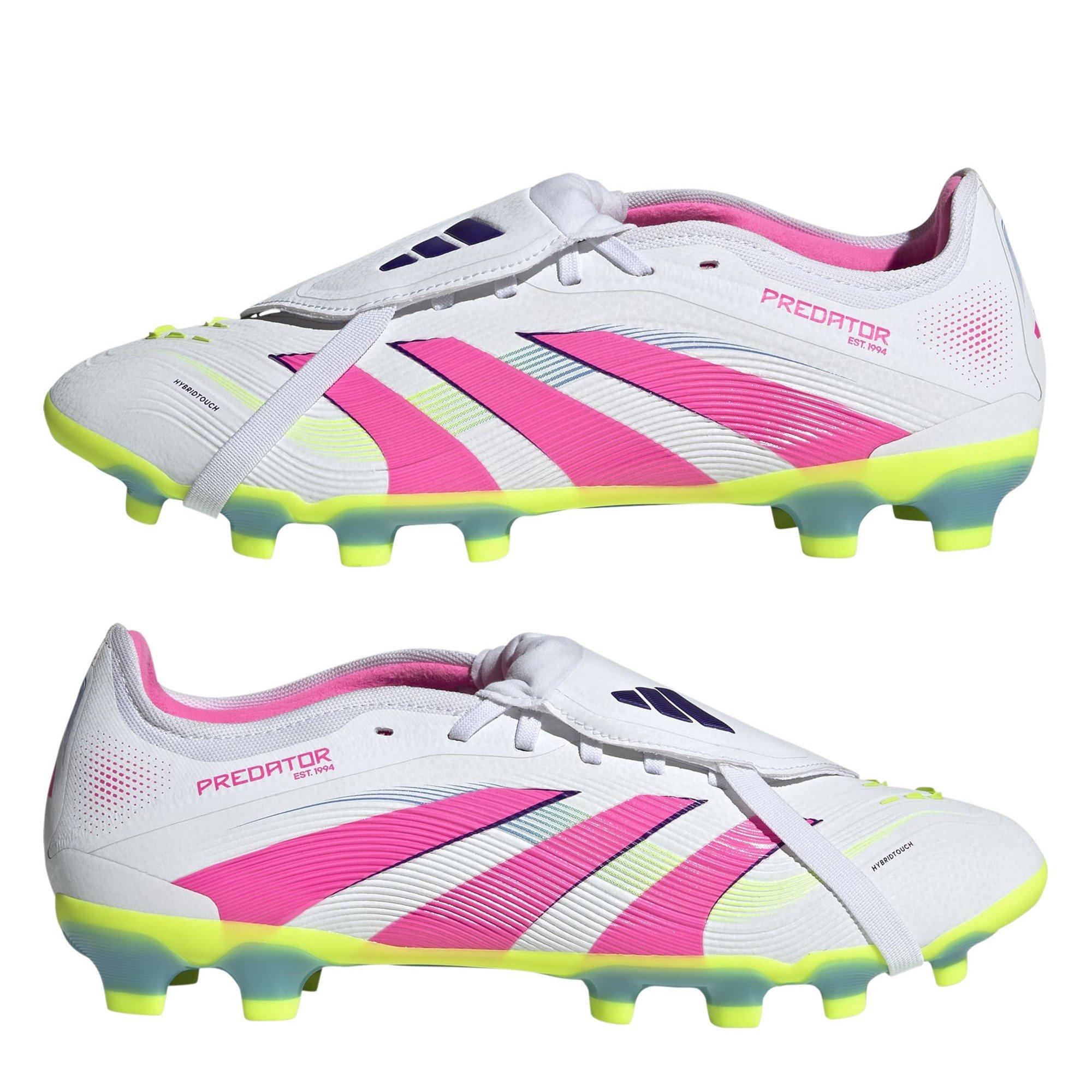 White/Pink - adidas - Predator Pro Fold-Over Multi Ground Football Boots - 9