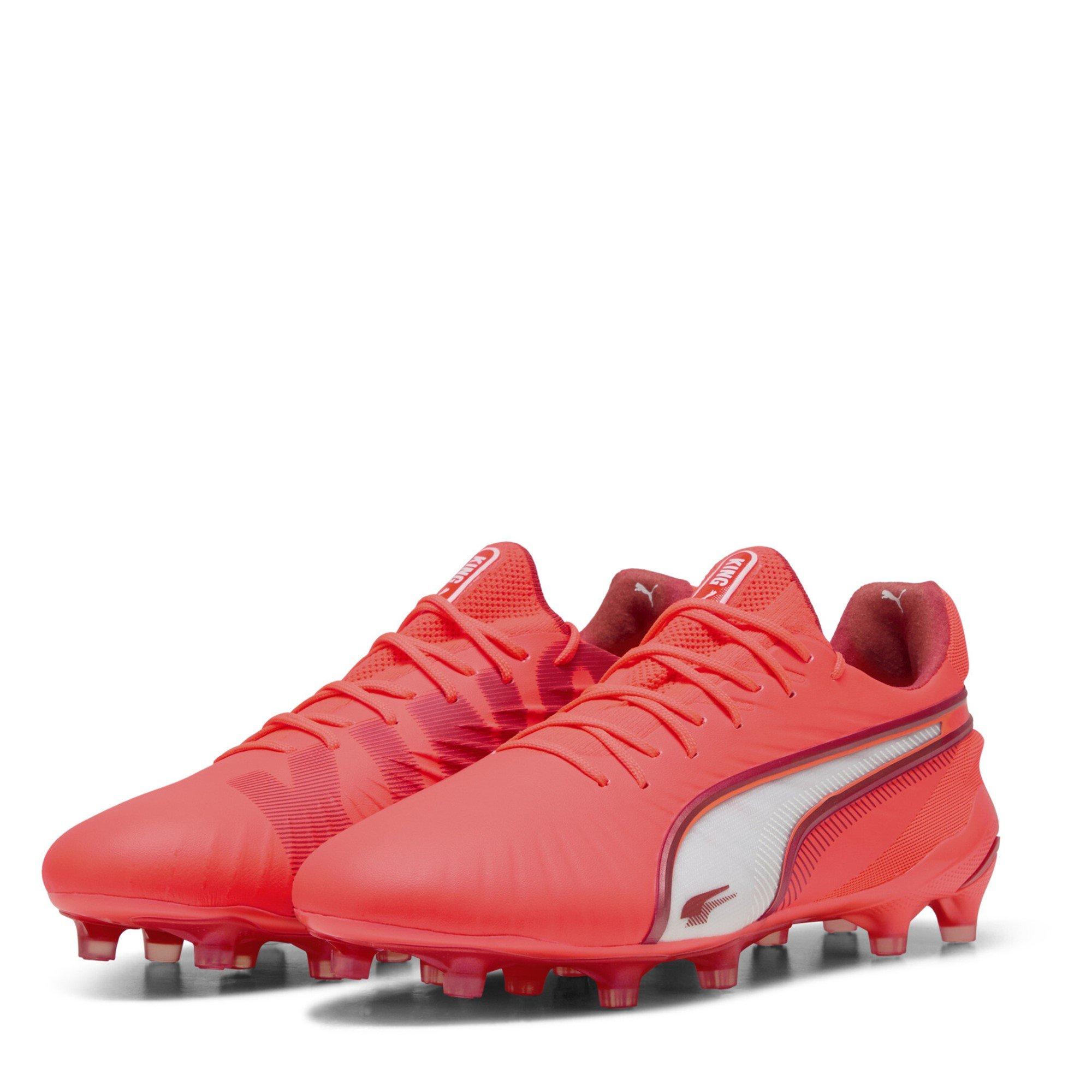 Puma Men's King Ultimate Firm Ground Football Boots - Red/White - 8.5 (42.5)