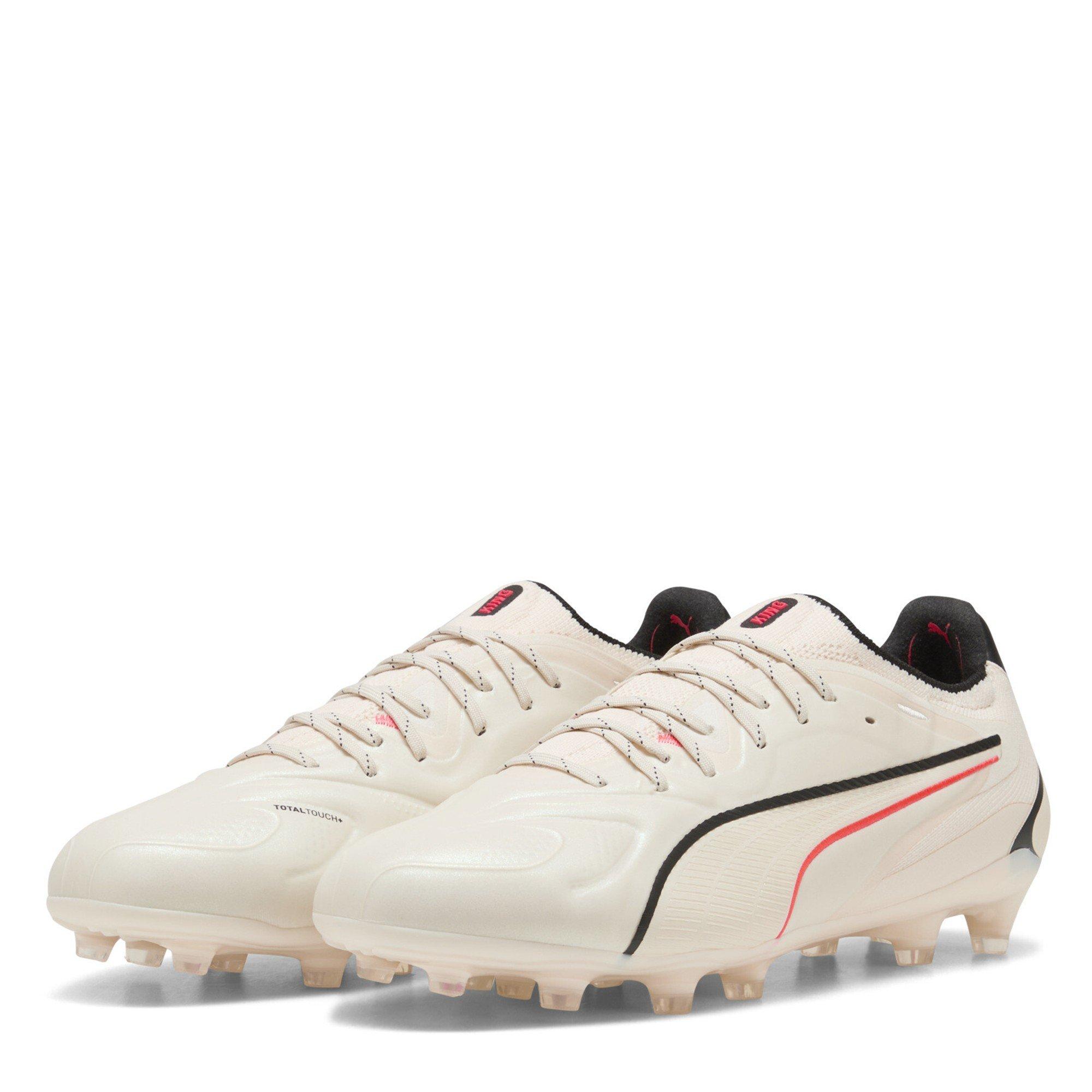 Puma Men's King Ultimate Firm Ground Football Boots - Almond/Red - 9 (43)