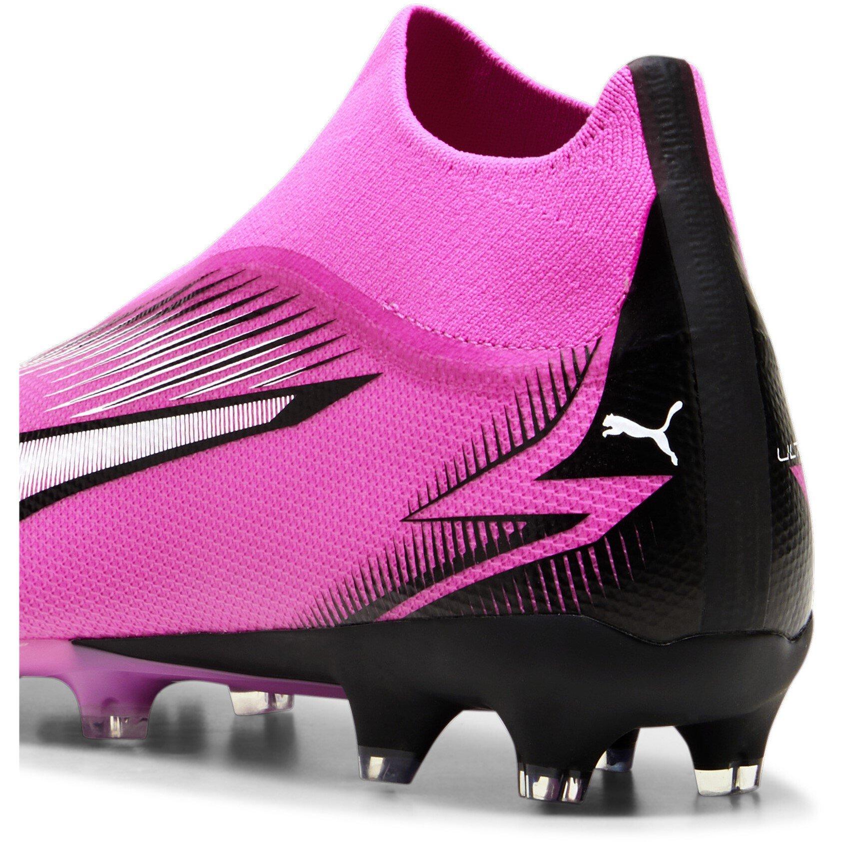 Pink/White/Blk - Puma - Ultra Match Laceless Firm Ground Football Boots - 5