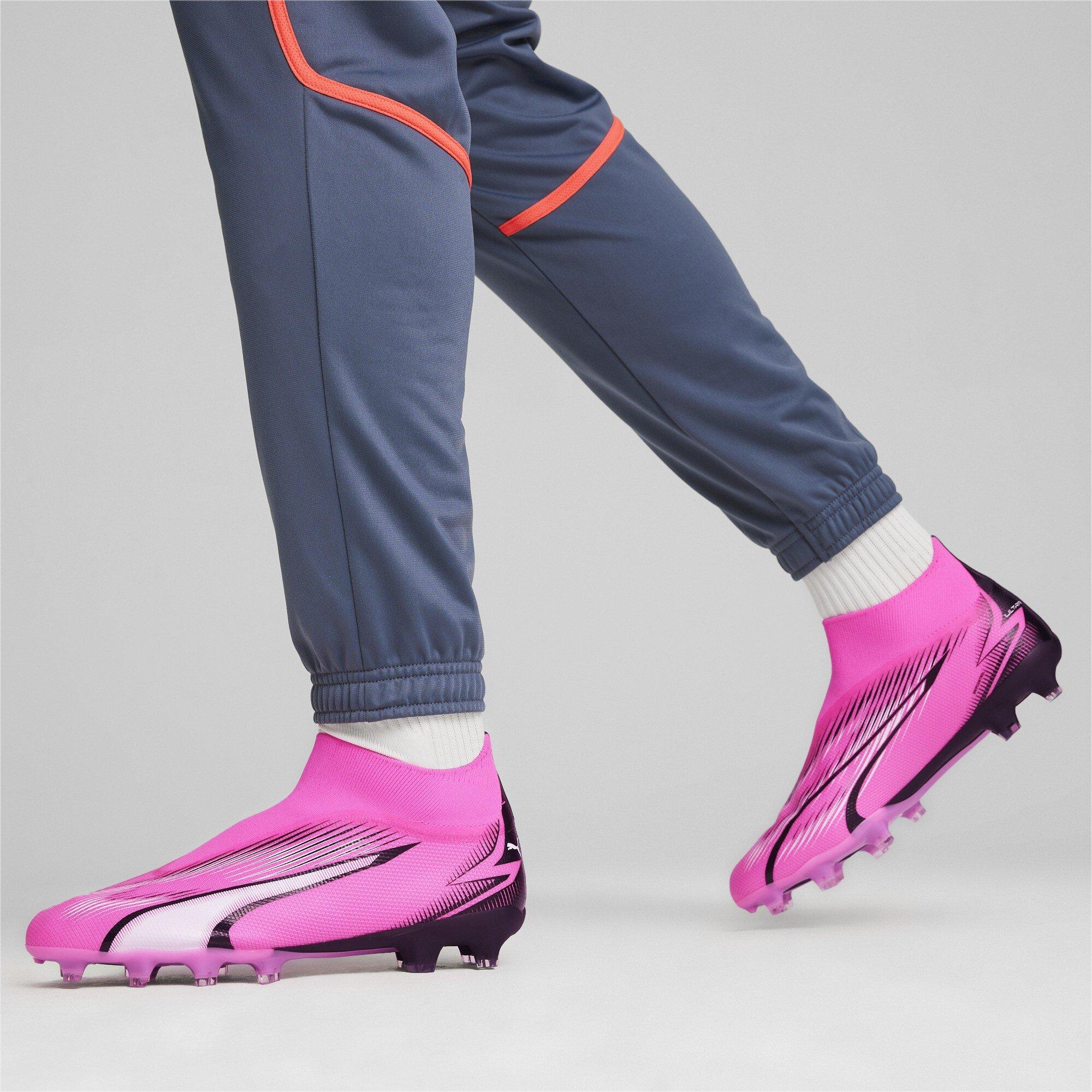Pink/White/Blk - Puma - Ultra Match Laceless Firm Ground Football Boots - 7