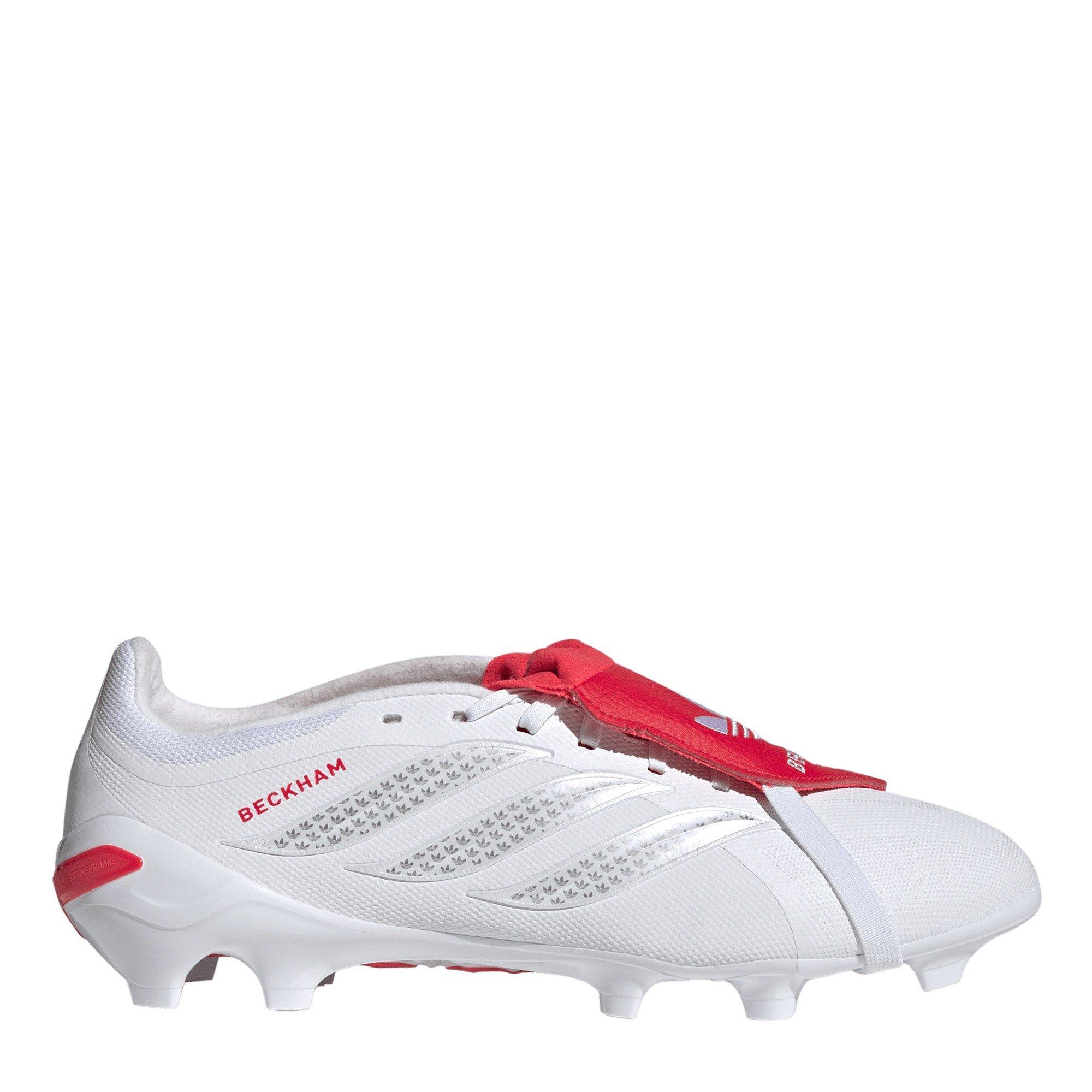 Wht/Silver/Red - adidas - Predator League Fold-Over Tongue Firm Ground Boots - 2