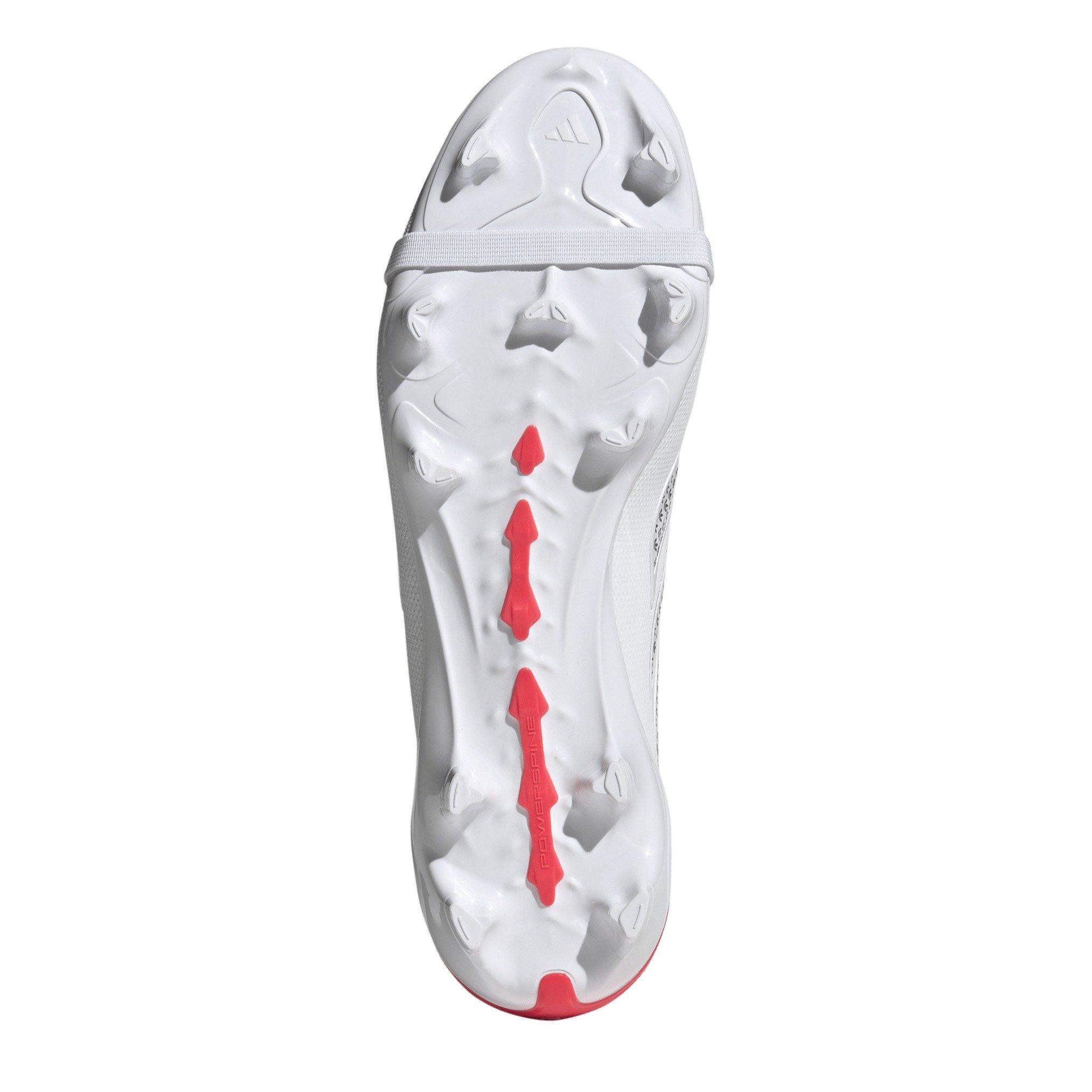 Wht/Silver/Red - adidas - Predator League Fold-Over Tongue Firm Ground Boots - 4