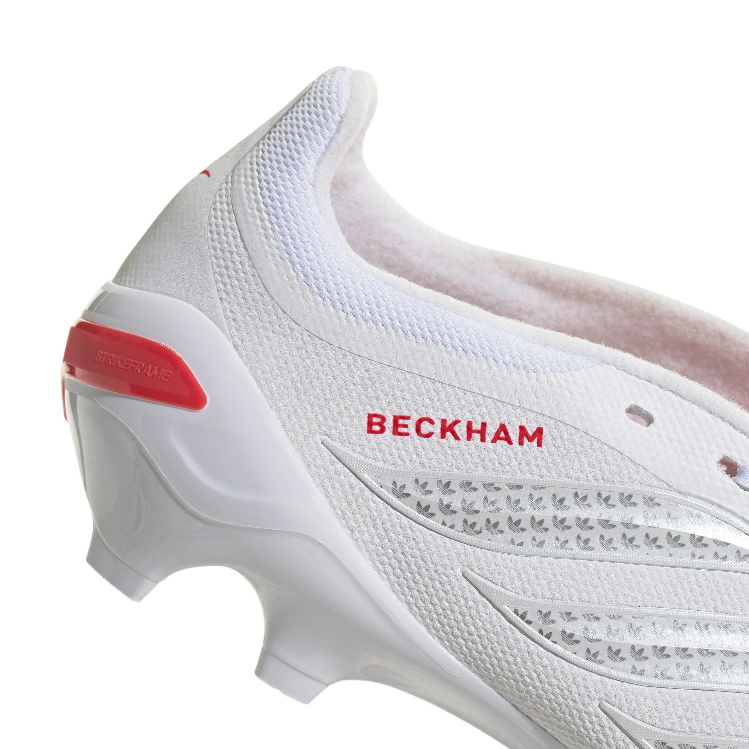 Wht/Silver/Red - adidas - Predator League Fold-Over Tongue Firm Ground Boots - 8