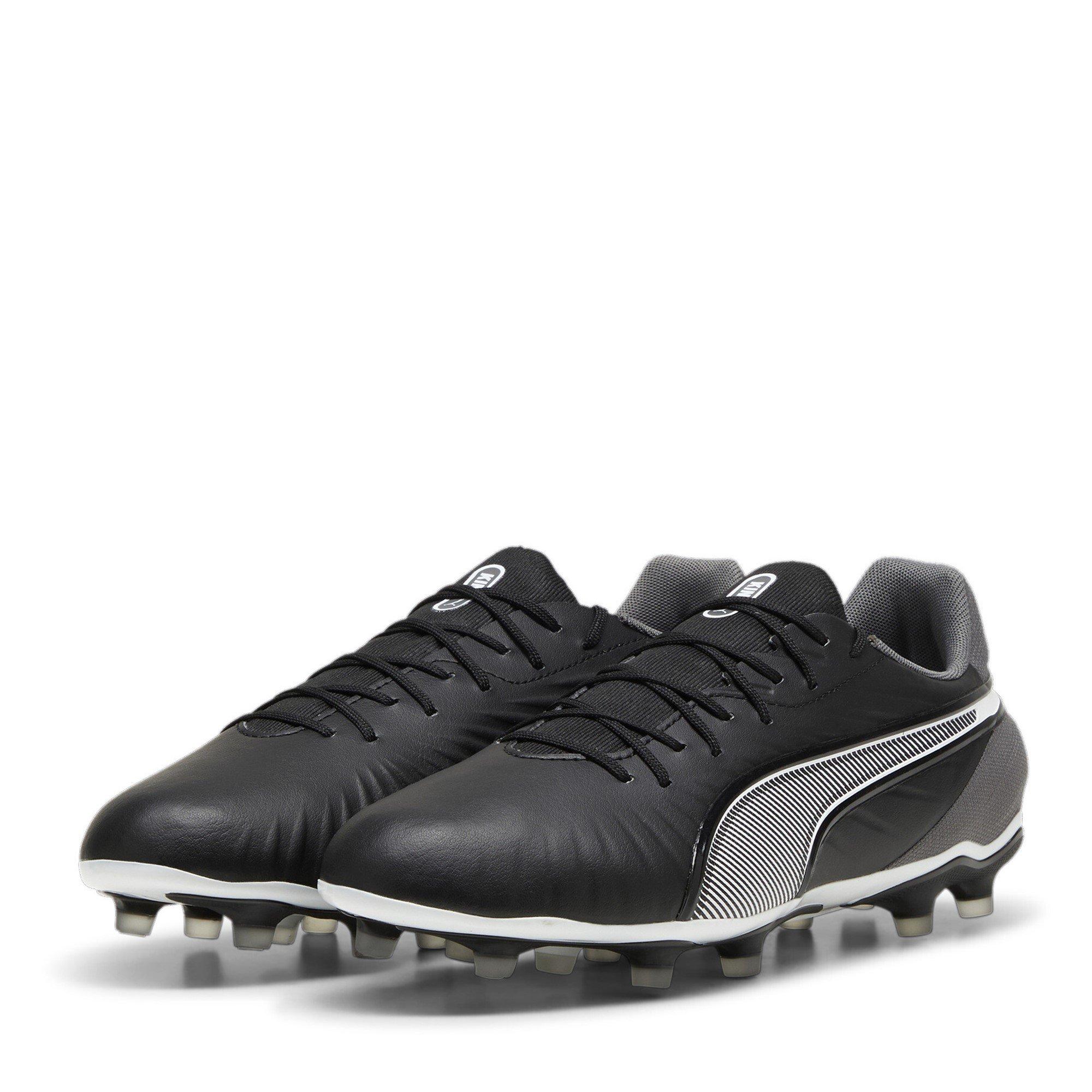 Puma Men's King Match 5 Firm Ground Football Boots - Black/White - 8.5 (42.5)
