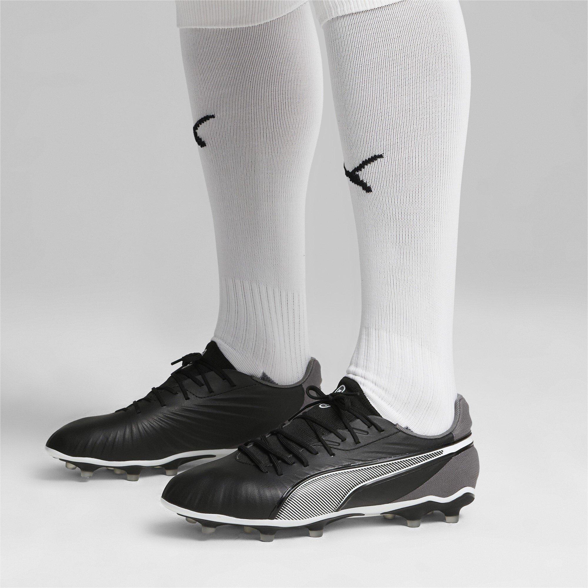Noir/Blanc - Puma - Mens PUMA King Match 5 Firm Ground Football Boots - 7