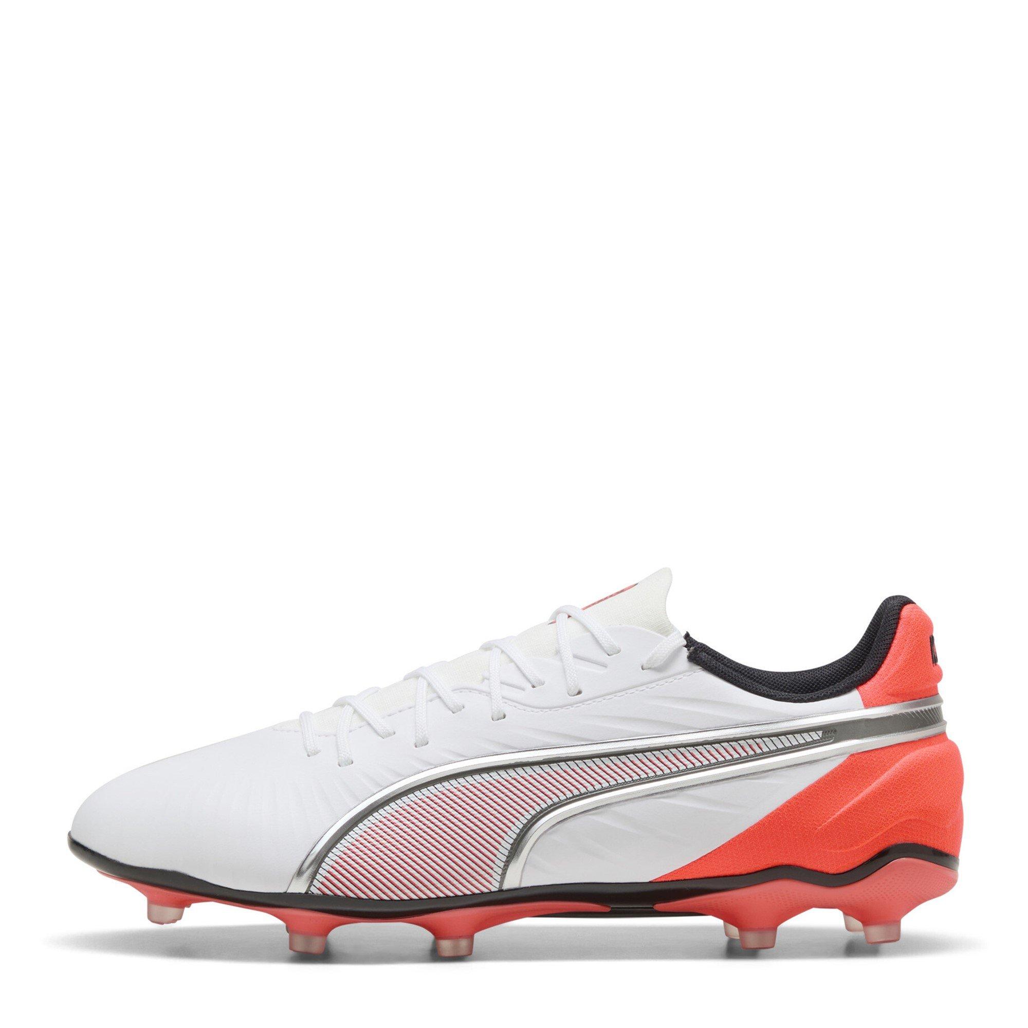 White/Red - Puma - Mens PUMA King Match 5 Firm Ground Football Boots - 2