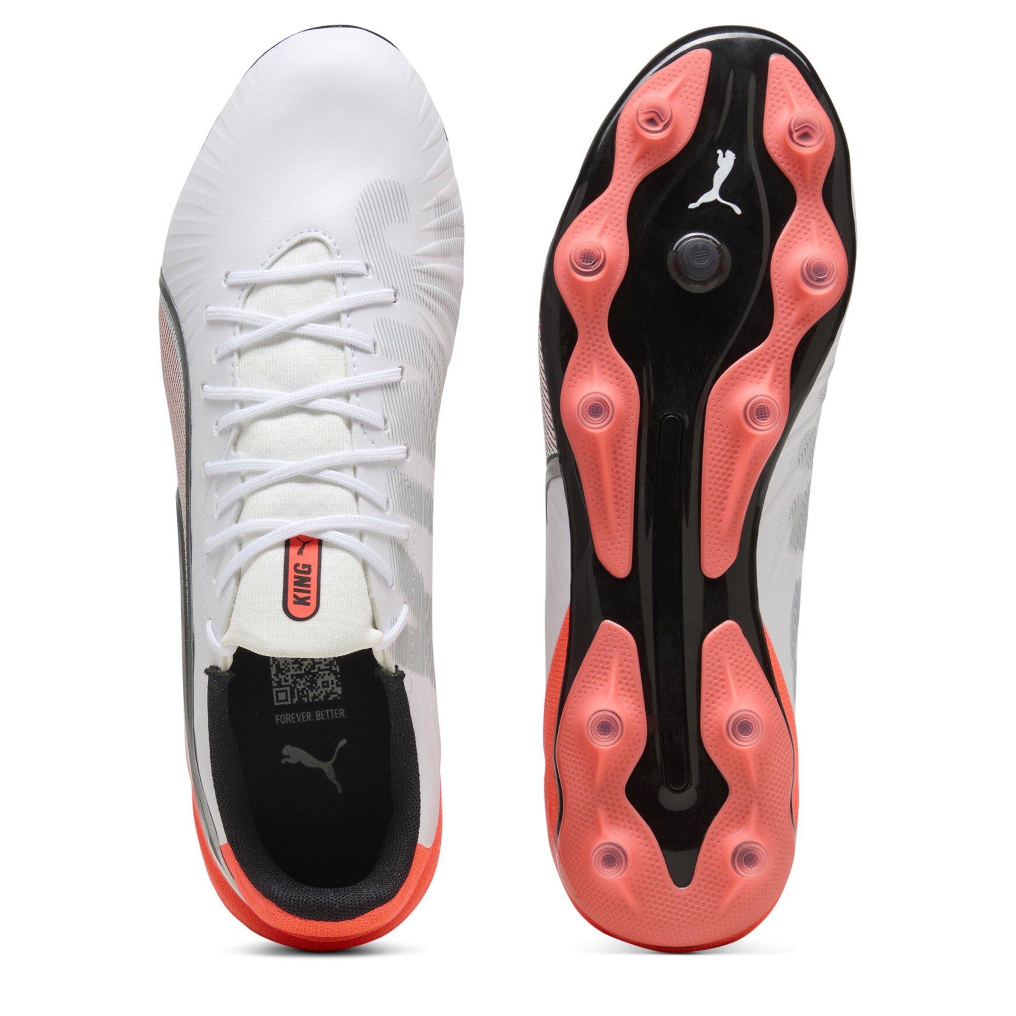 White/Red - Puma - Mens PUMA King Match 5 Firm Ground Football Boots - 3